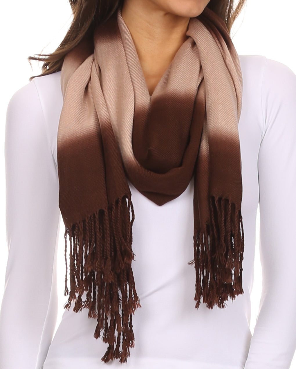 Sakkas Vicki Trendy Ombre Stripe Tie Dye Pashmina/ Shawl/ Wrap/ Stole - Concordia Style Boutique