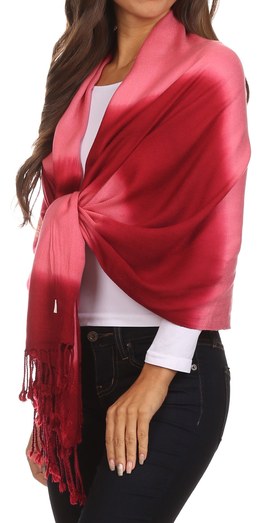Sakkas Vicki Trendy Ombre Stripe Tie Dye Pashmina/ Shawl/ Wrap/ Stole - Concordia Style Boutique