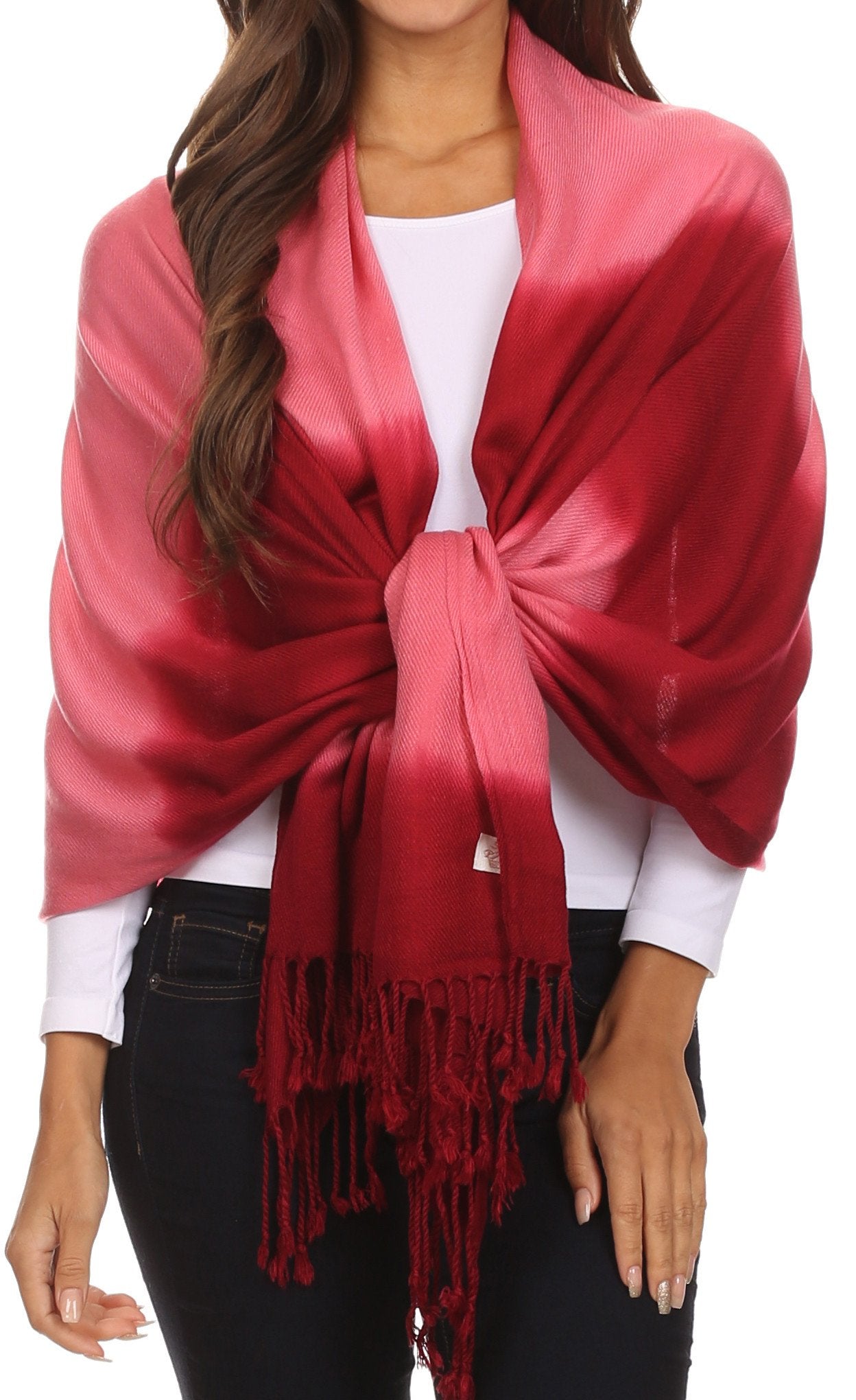 Sakkas Vicki Trendy Ombre Stripe Tie Dye Pashmina/ Shawl/ Wrap/ Stole - Concordia Style Boutique