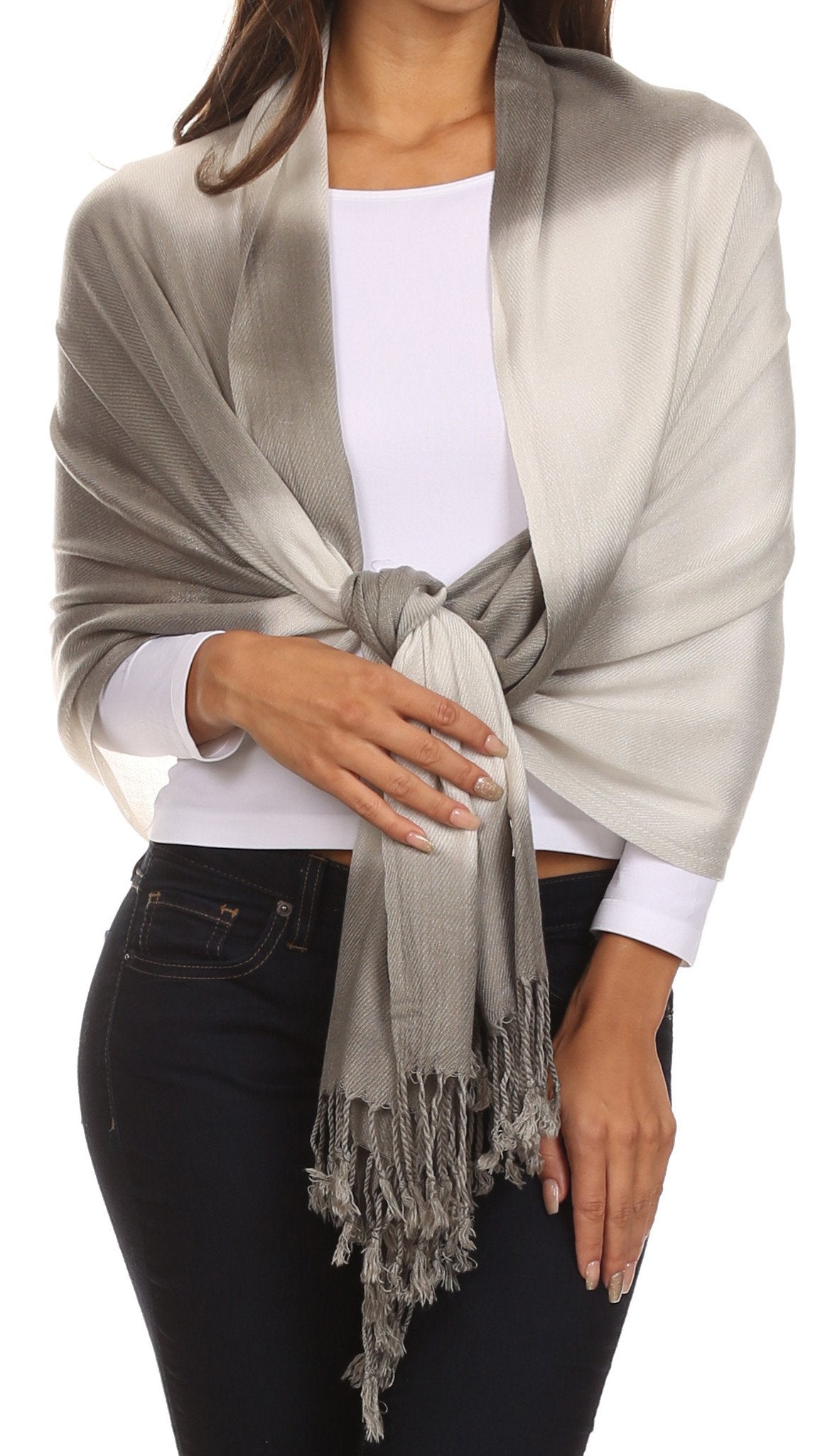 Sakkas Vicki Trendy Ombre Stripe Tie Dye Pashmina/ Shawl/ Wrap/ Stole - Concordia Style Boutique