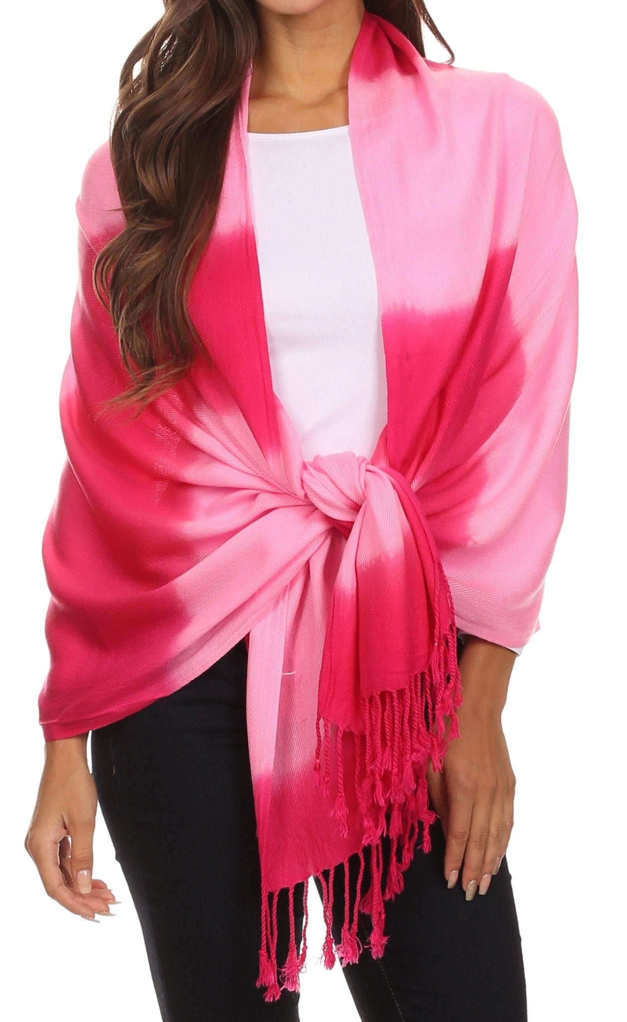 Sakkas Vicki Trendy Ombre Stripe Tie Dye Pashmina/ Shawl/ Wrap/ Stole - Concordia Style Boutique