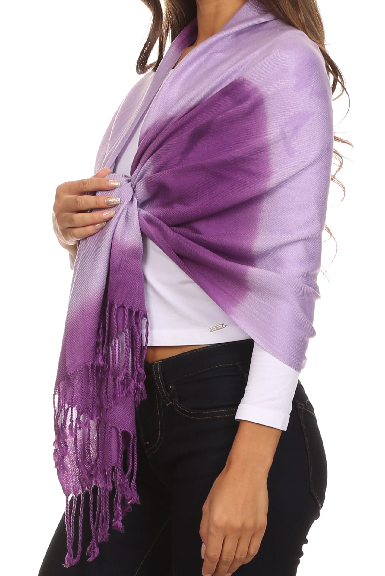 Sakkas Vicki Trendy Ombre Stripe Tie Dye Pashmina/ Shawl/ Wrap/ Stole - Concordia Style Boutique