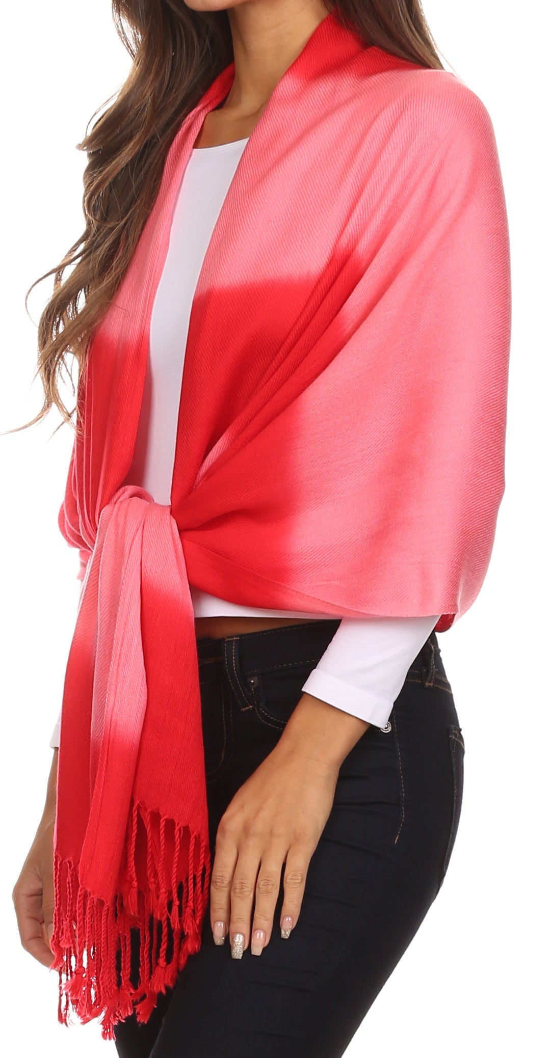 Sakkas Vicki Trendy Ombre Stripe Tie Dye Pashmina/ Shawl/ Wrap/ Stole - Concordia Style Boutique