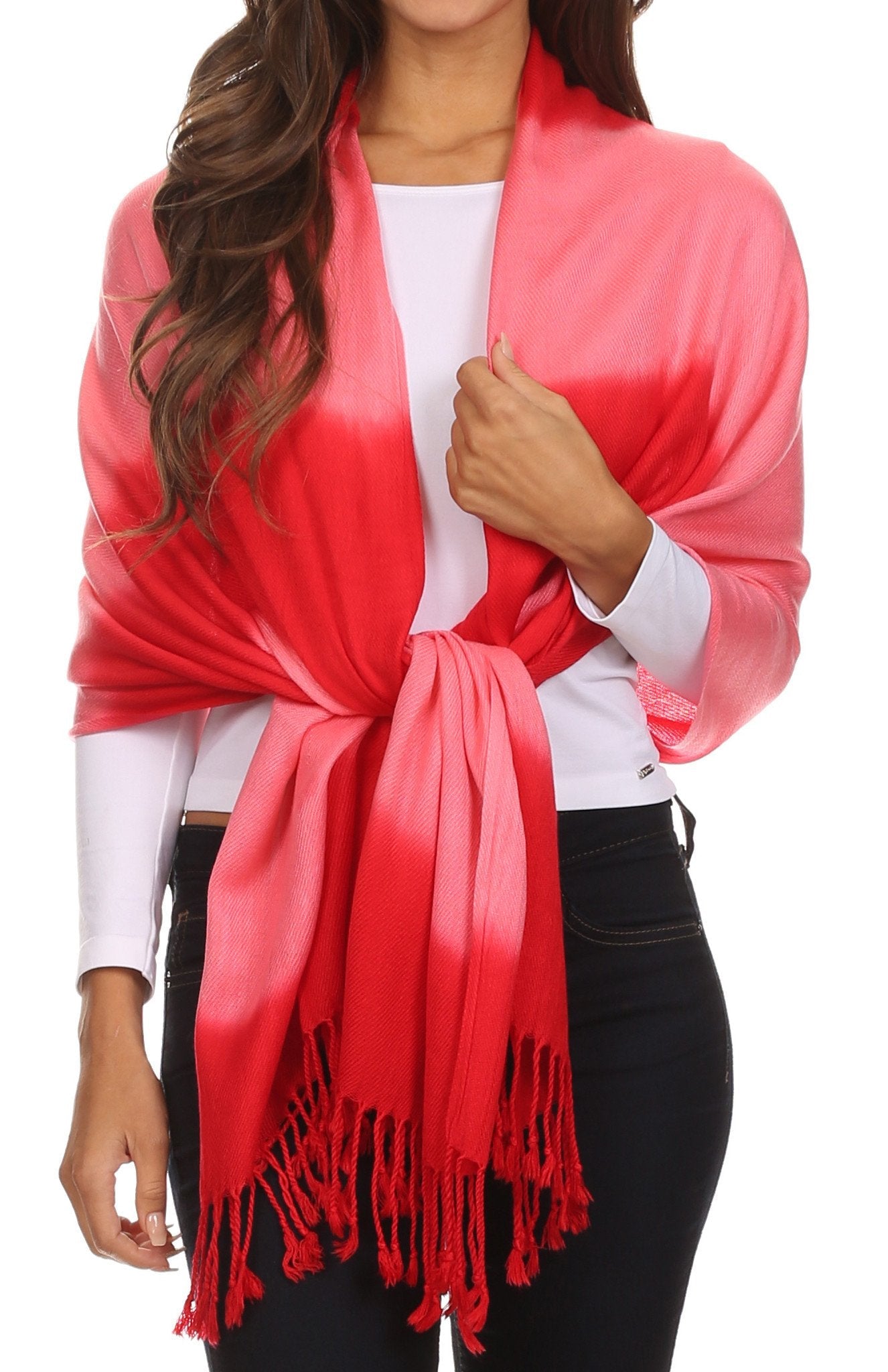 Sakkas Vicki Trendy Ombre Stripe Tie Dye Pashmina/ Shawl/ Wrap/ Stole - Concordia Style Boutique