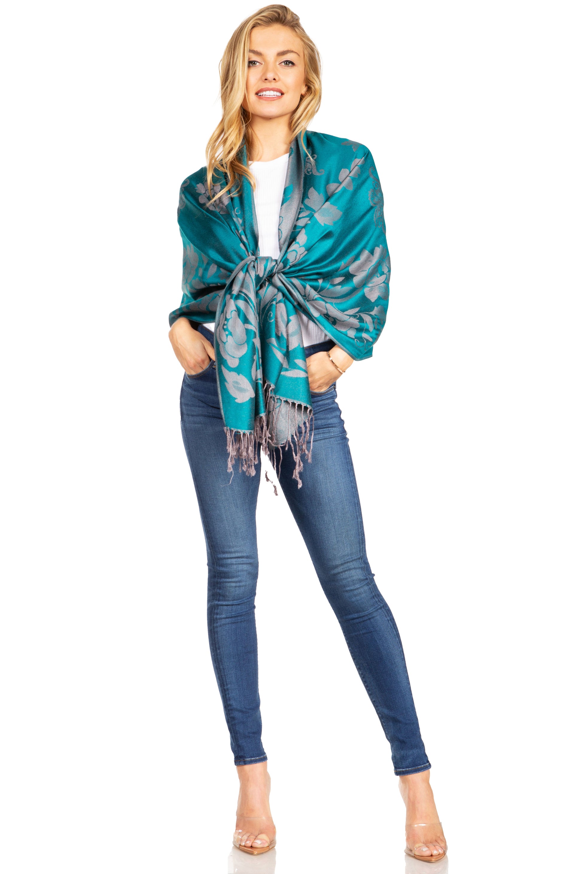 Sakkas Tawny Reversible Butterfly Pashmina/ Shawl/ Wrap/ Stole - Concordia Style Boutique