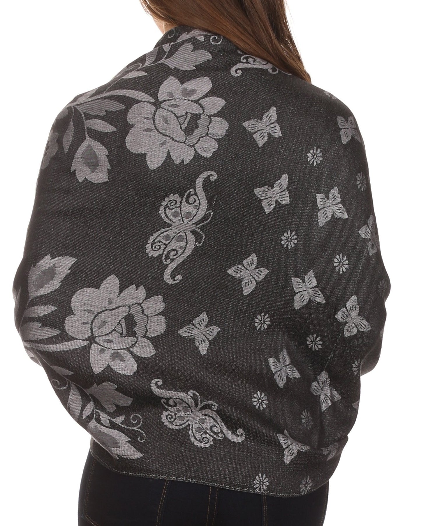 Sakkas Tawny Reversible Butterfly Pashmina/ Shawl/ Wrap/ Stole - Concordia Style Boutique