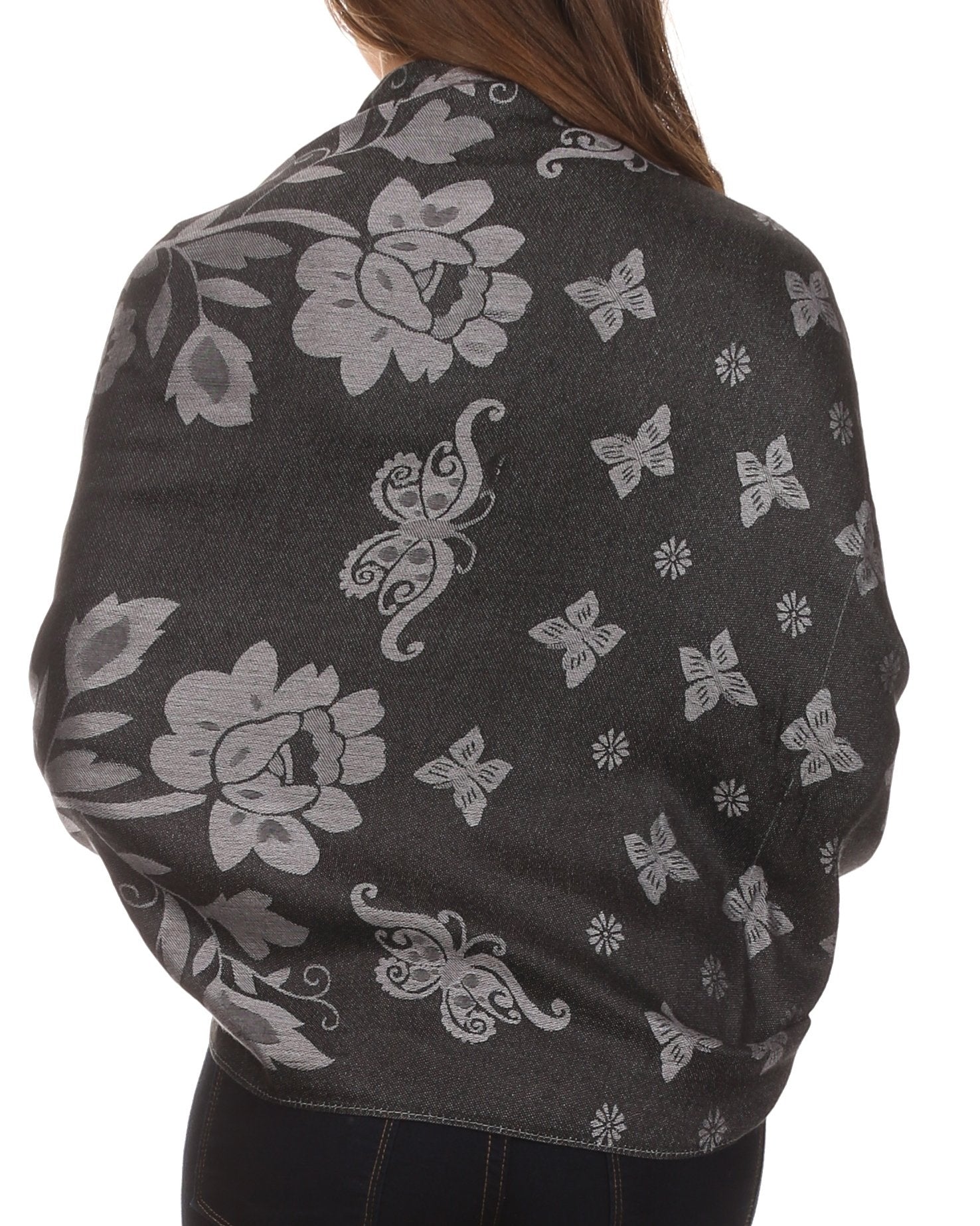Sakkas Tawny Reversible Butterfly Pashmina/ Shawl/ Wrap/ Stole - Concordia Style Boutique