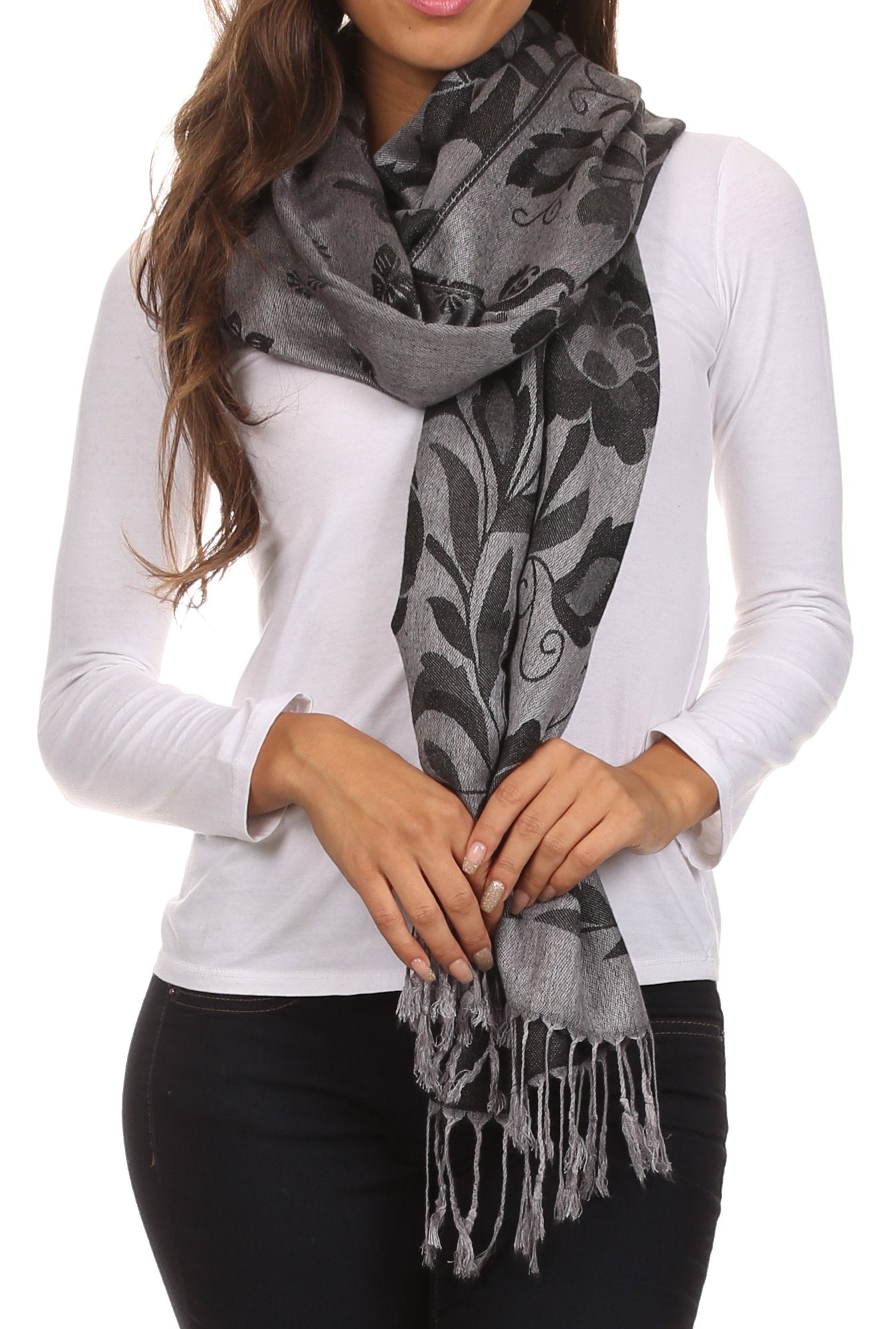 Sakkas Tawny Reversible Butterfly Pashmina/ Shawl/ Wrap/ Stole - Concordia Style Boutique