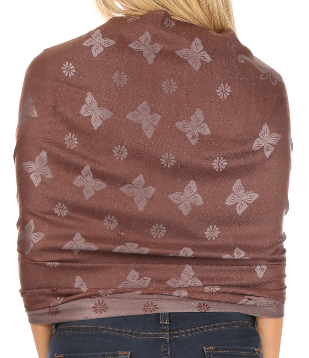 Sakkas Tawny Reversible Butterfly Pashmina/ Shawl/ Wrap/ Stole - Concordia Style Boutique
