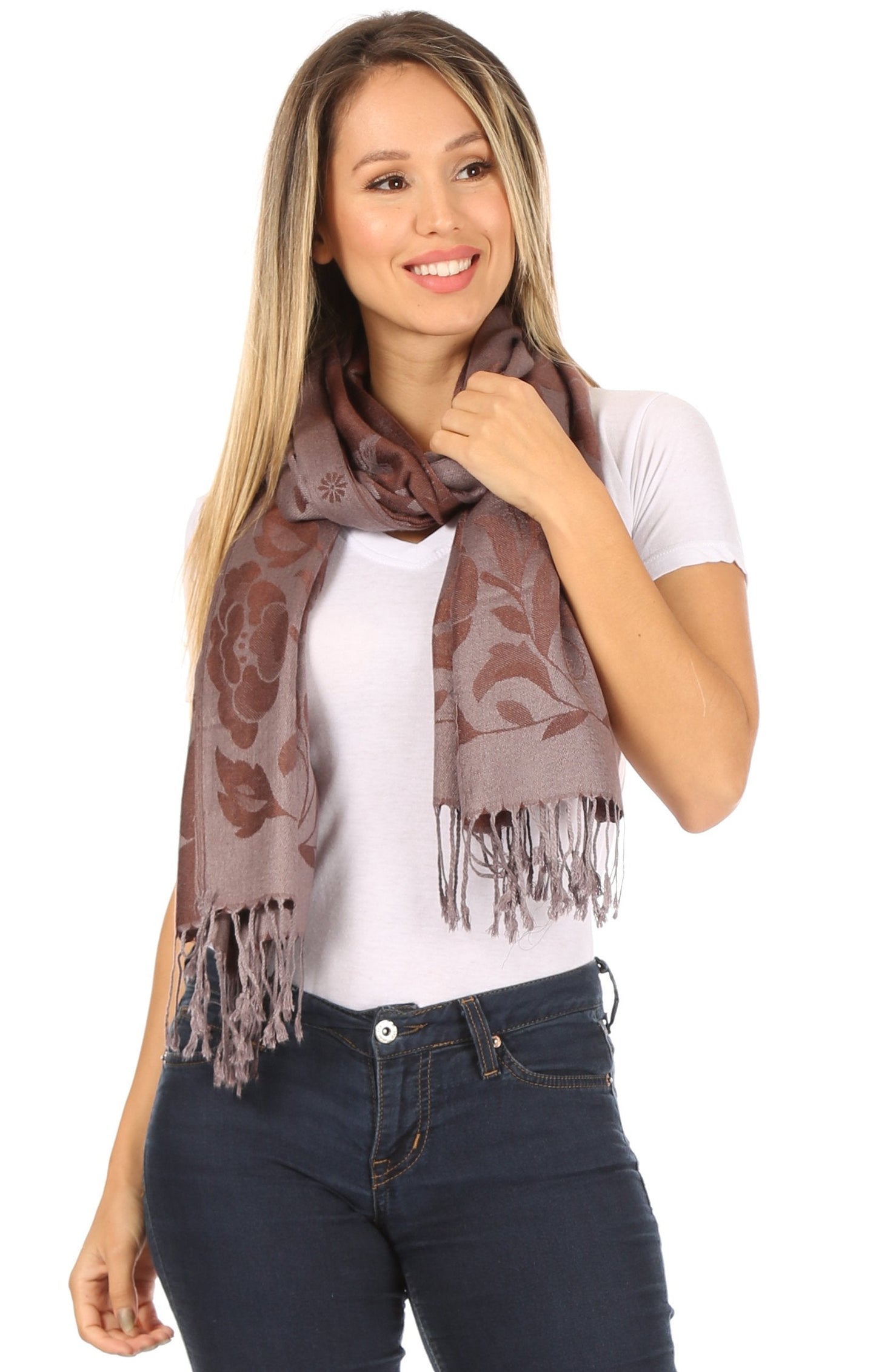 Sakkas Tawny Reversible Butterfly Pashmina/ Shawl/ Wrap/ Stole - Concordia Style Boutique