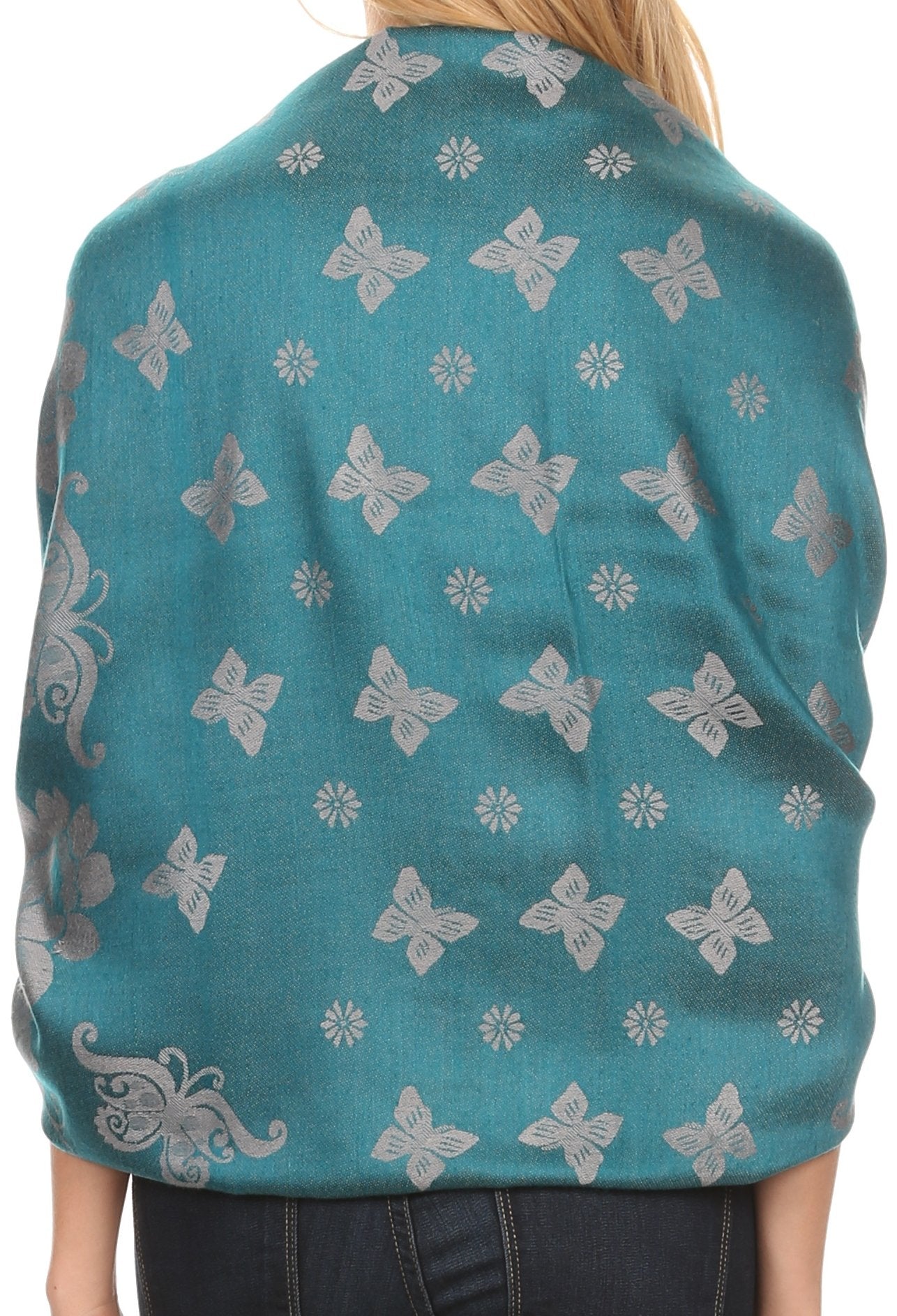 Sakkas Tawny Reversible Butterfly Pashmina/ Shawl/ Wrap/ Stole - Concordia Style Boutique
