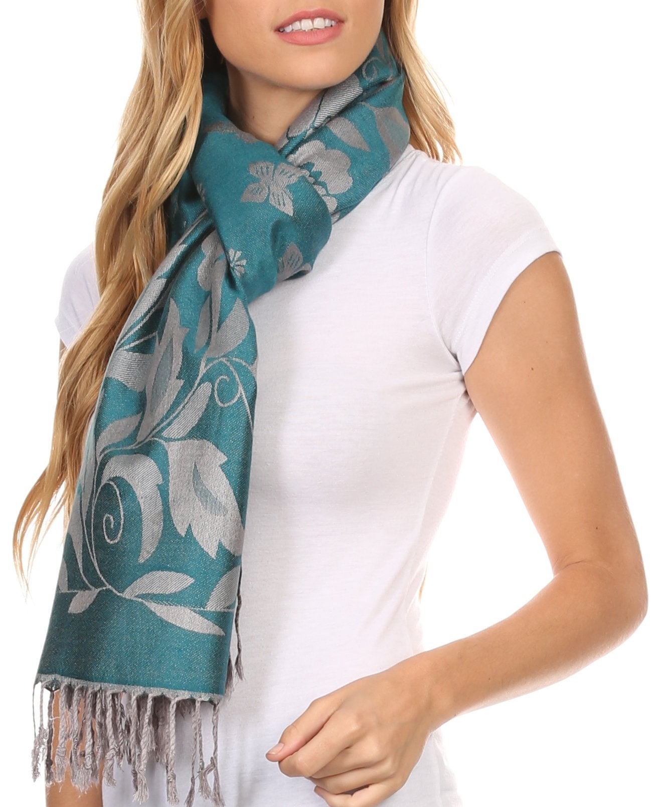 Sakkas Tawny Reversible Butterfly Pashmina/ Shawl/ Wrap/ Stole - Concordia Style Boutique