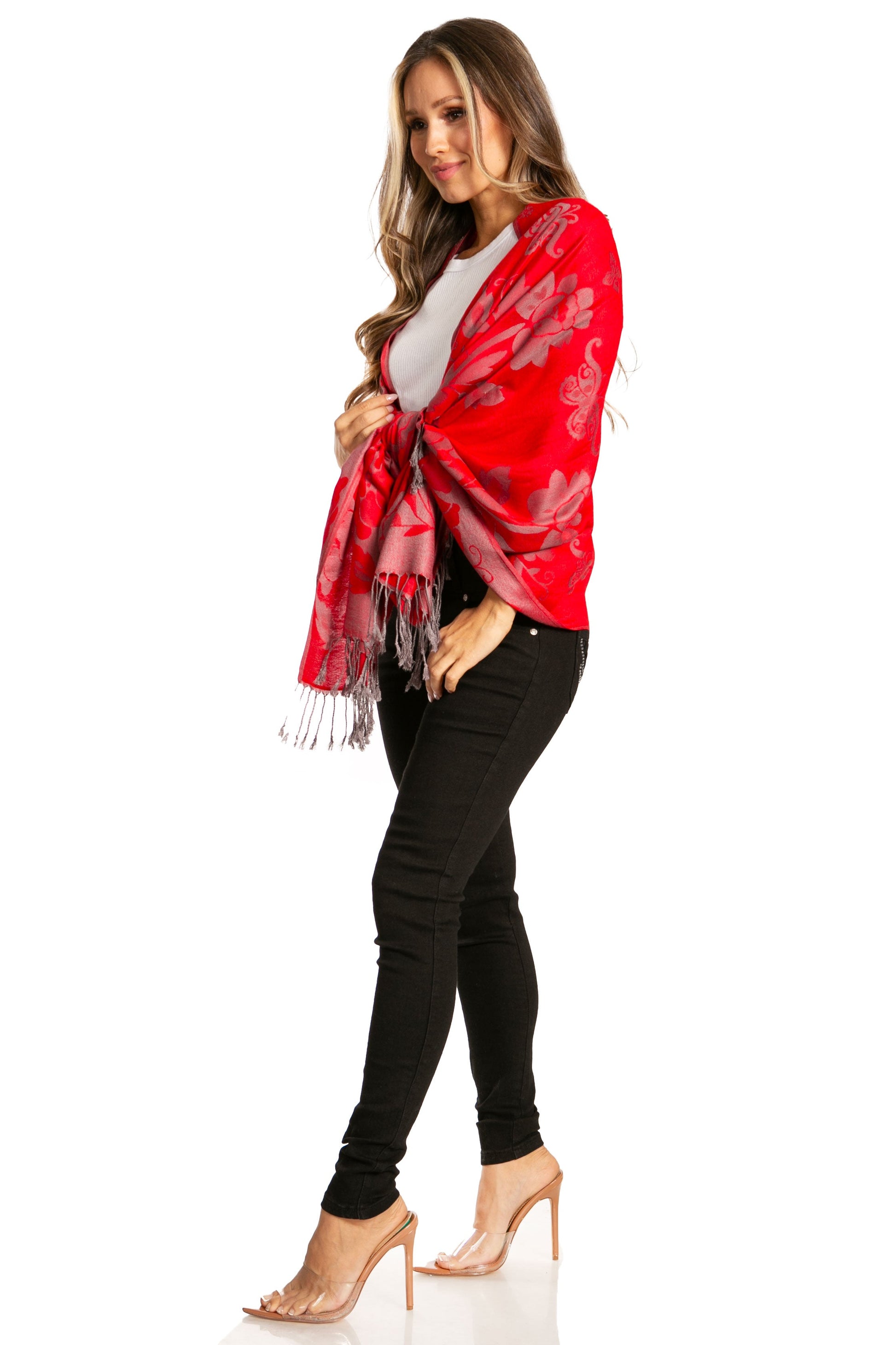 Sakkas Tawny Reversible Butterfly Pashmina/ Shawl/ Wrap/ Stole - Concordia Style Boutique