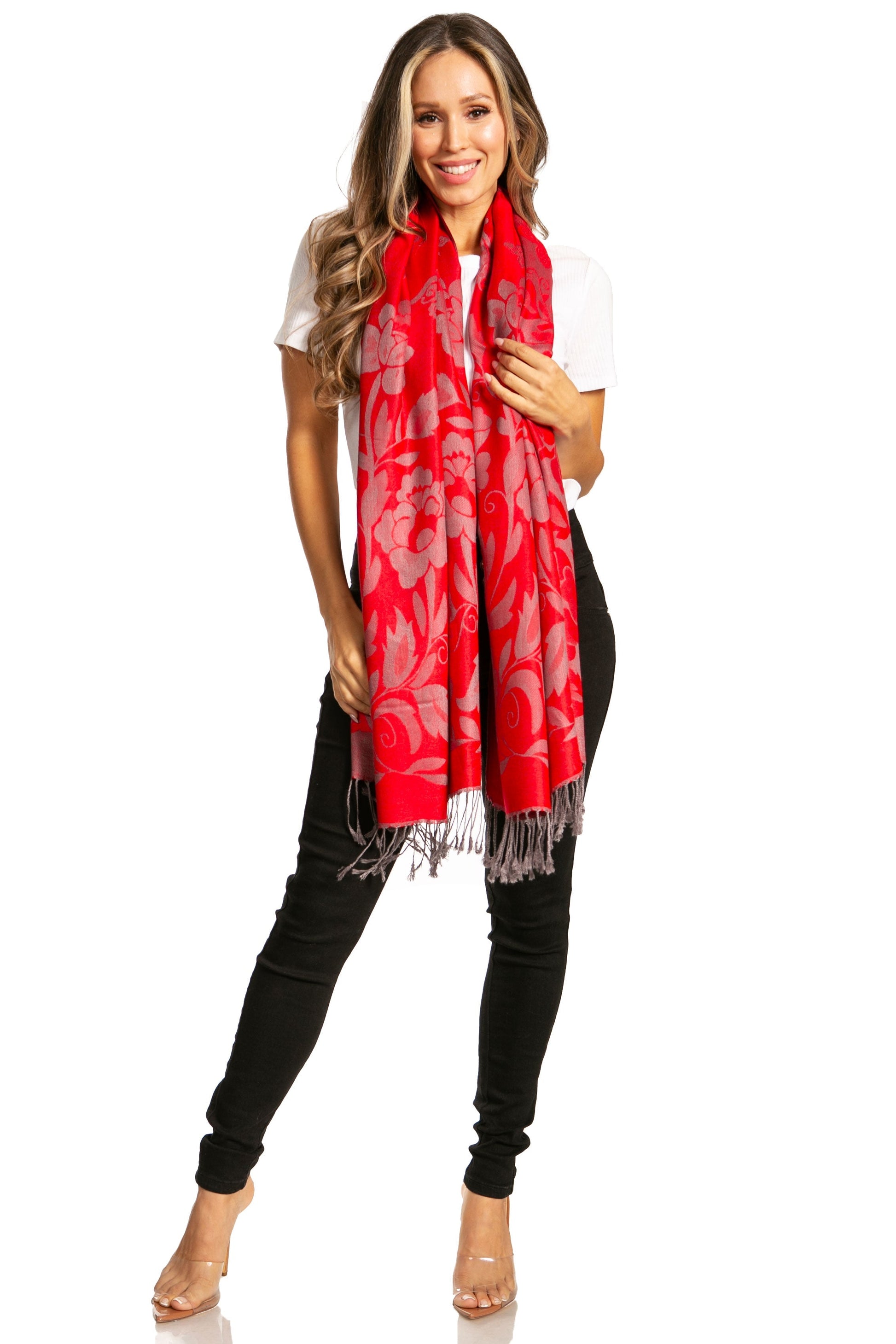 Sakkas Tawny Reversible Butterfly Pashmina/ Shawl/ Wrap/ Stole - Concordia Style Boutique