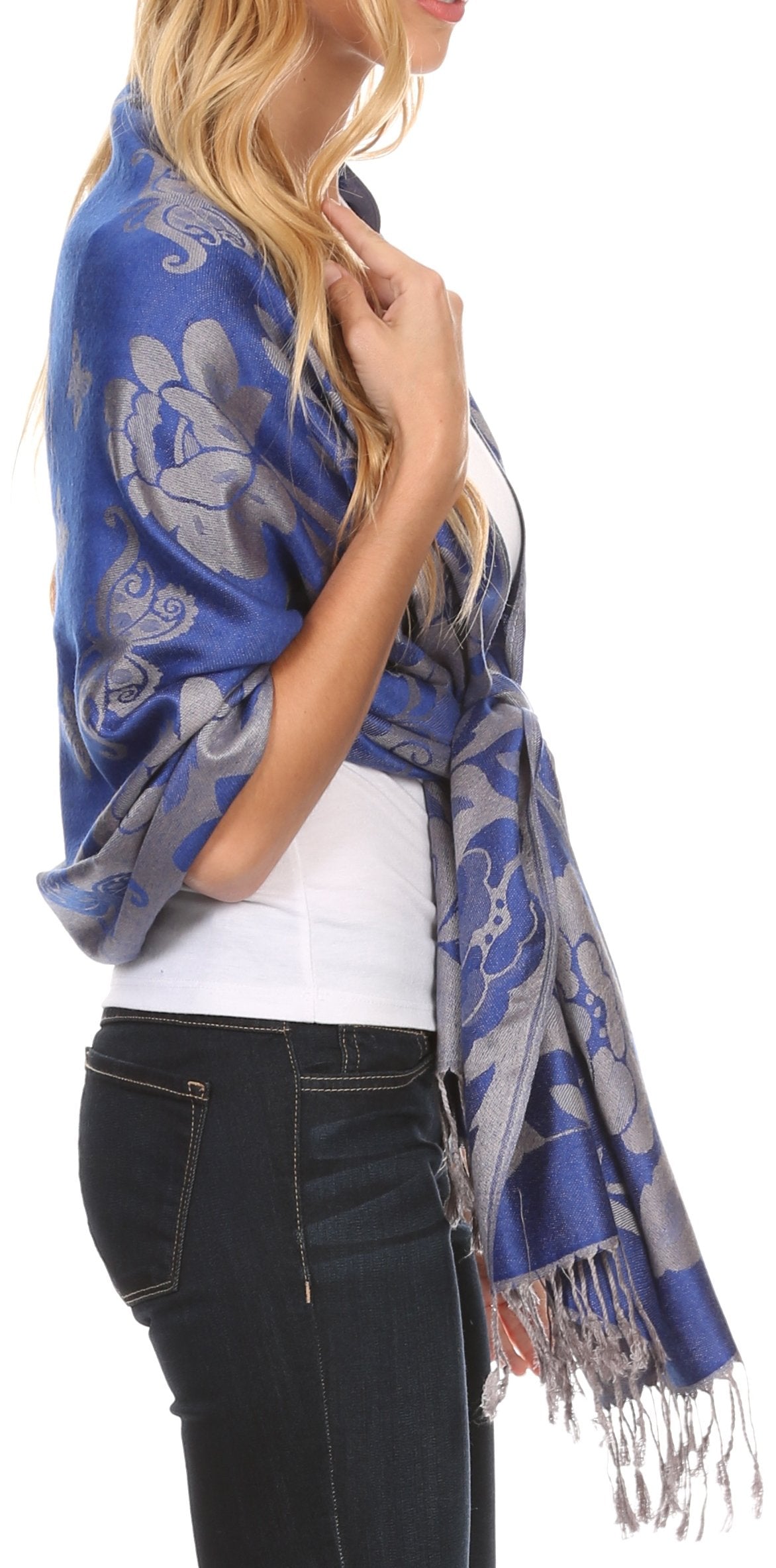 Sakkas Tawny Reversible Butterfly Pashmina/ Shawl/ Wrap/ Stole - Concordia Style Boutique