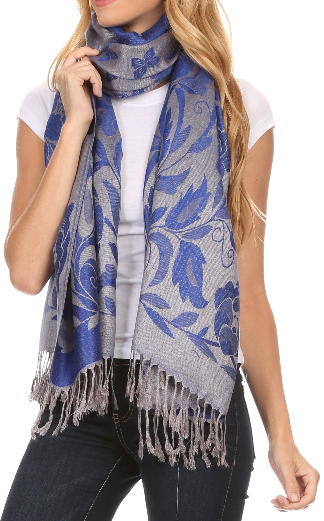 Sakkas Tawny Reversible Butterfly Pashmina/ Shawl/ Wrap/ Stole - Concordia Style Boutique