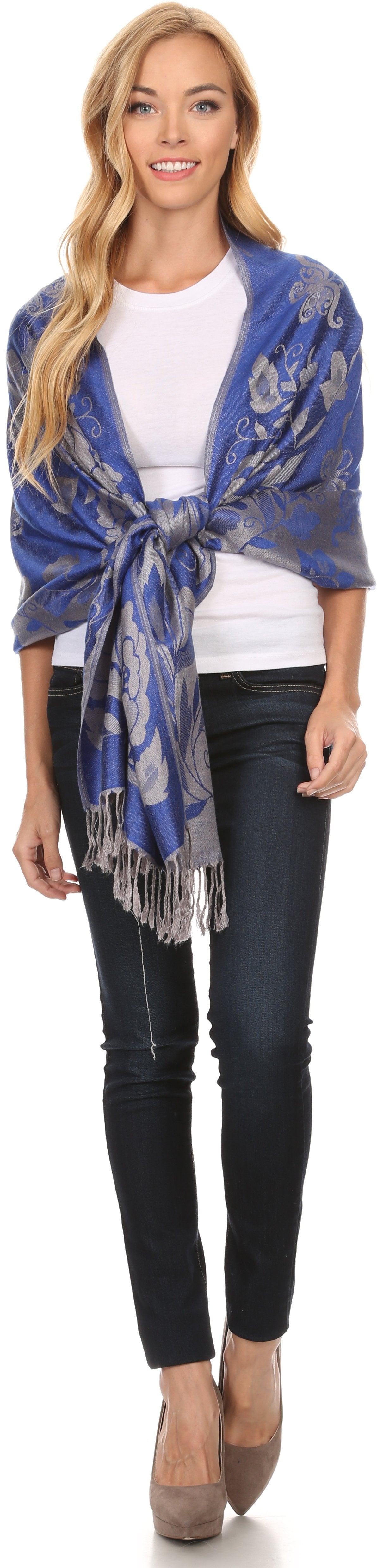 Sakkas Tawny Reversible Butterfly Pashmina/ Shawl/ Wrap/ Stole - Concordia Style Boutique