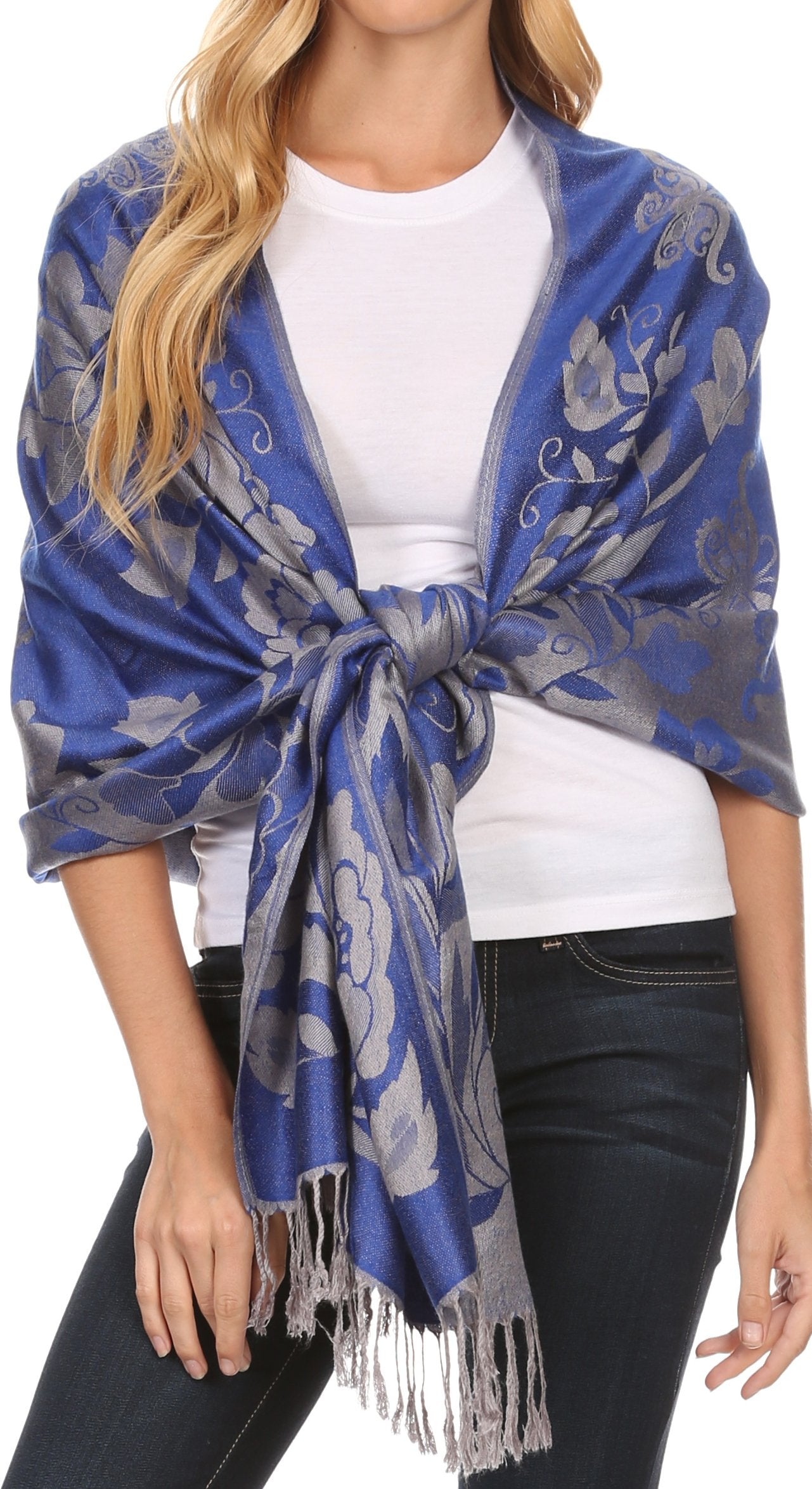 Sakkas Tawny Reversible Butterfly Pashmina/ Shawl/ Wrap/ Stole - Concordia Style Boutique