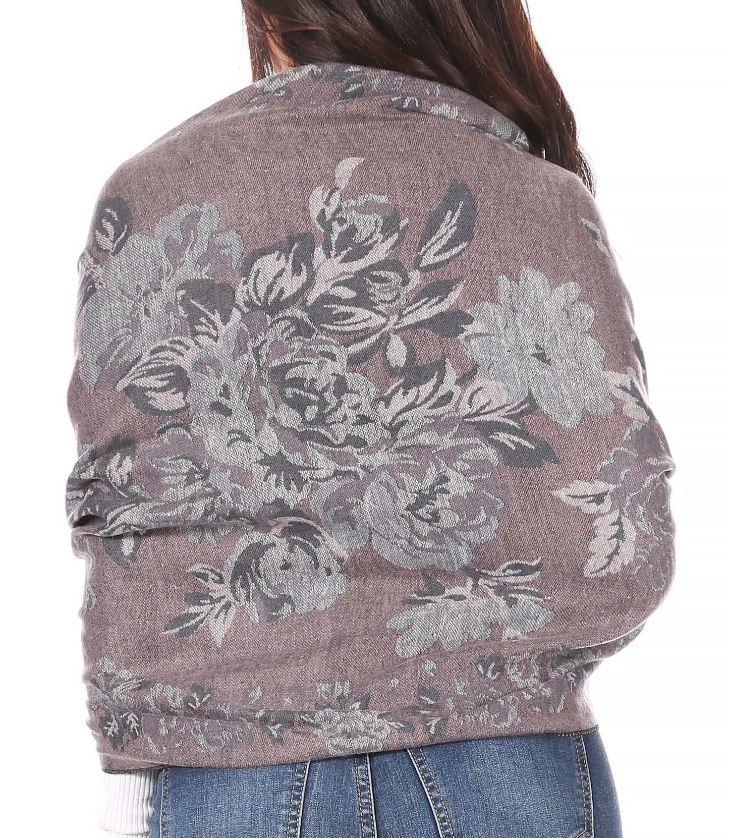 Sakkas Ontario double layer floral Pashmina/ Shawl/ Wrap/ Stole with fringe - Concordia Style Boutique
