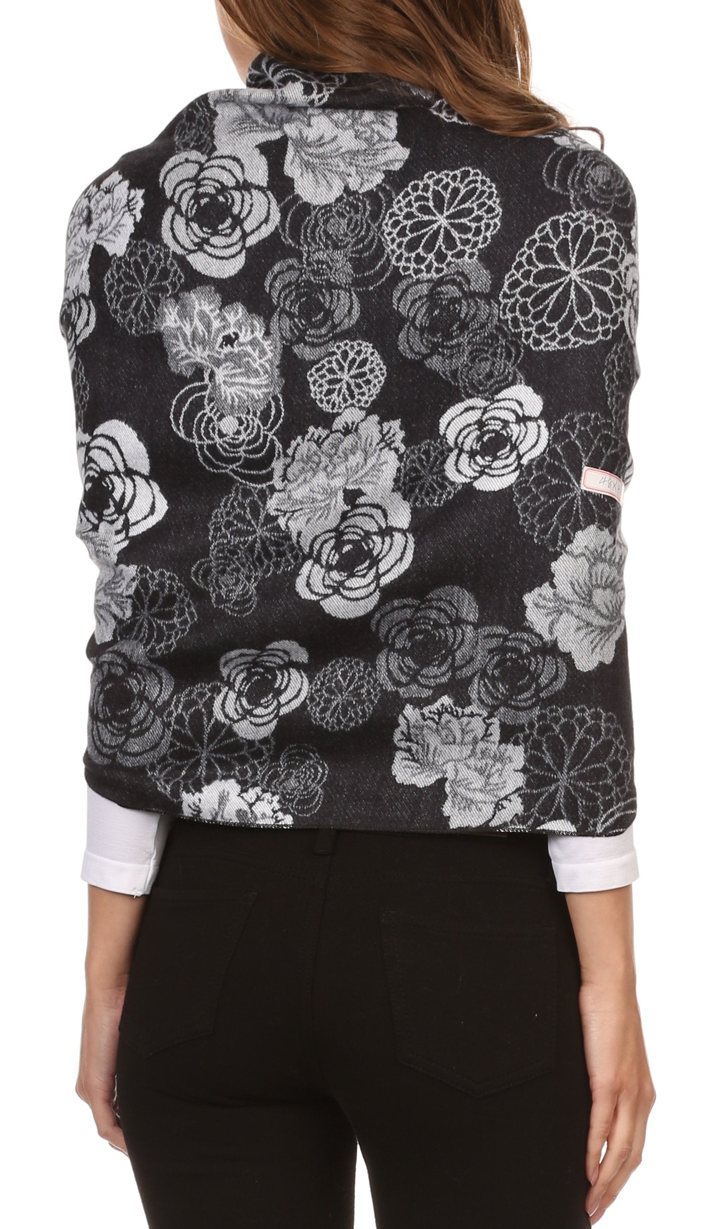 Sakkas Ontario double layer floral Pashmina/ Shawl/ Wrap/ Stole with fringe - Concordia Style Boutique