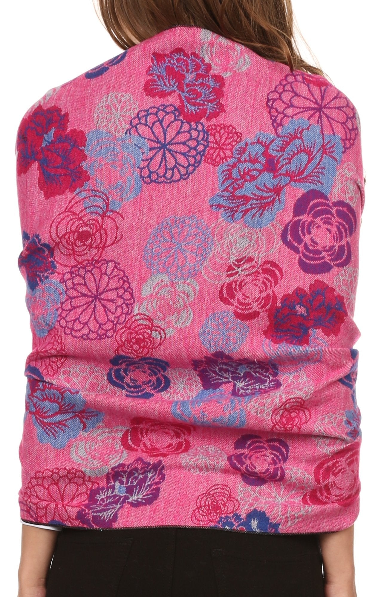 Sakkas Ontario double layer floral Pashmina/ Shawl/ Wrap/ Stole with fringe - Concordia Style Boutique
