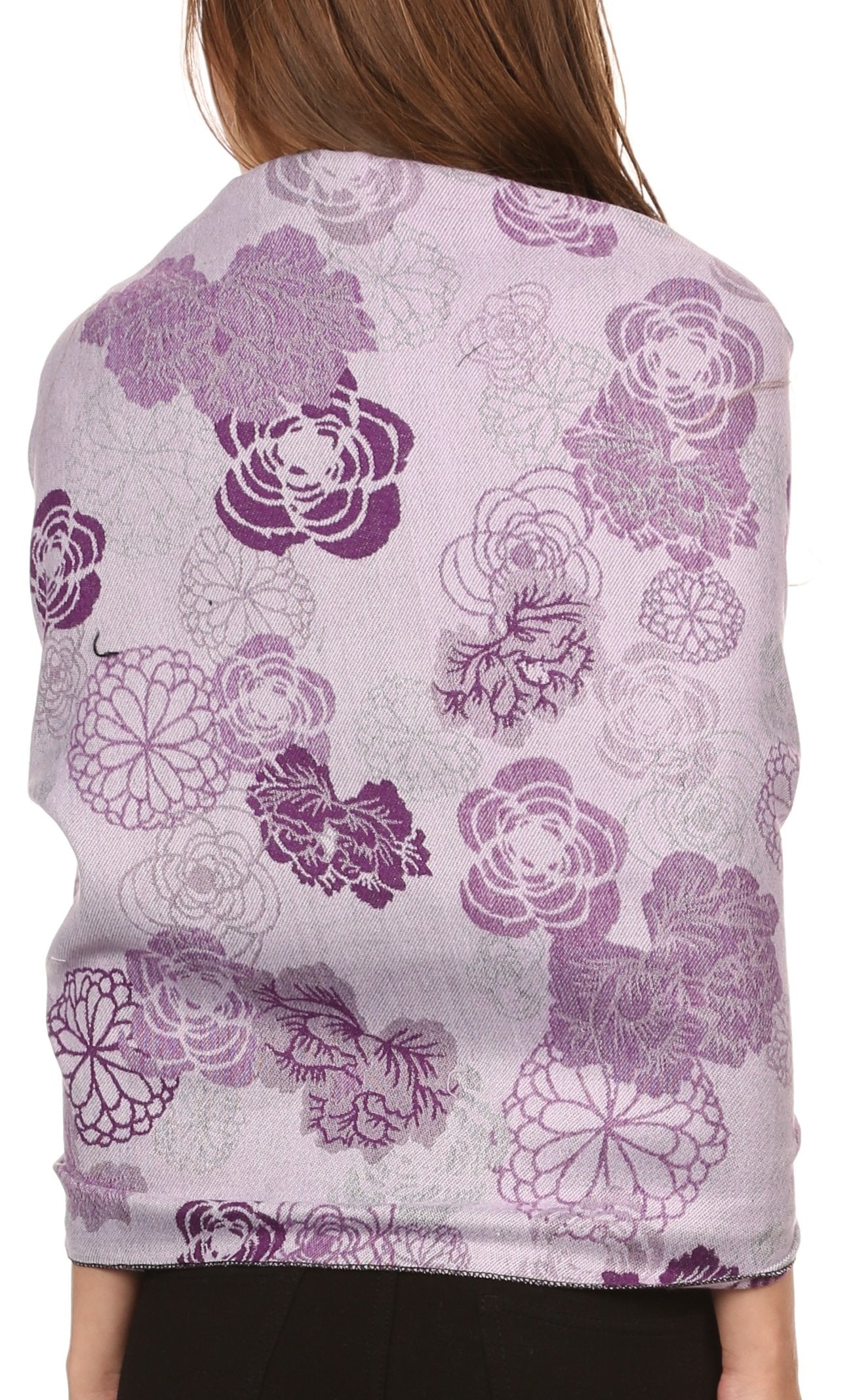 Sakkas Ontario double layer floral Pashmina/ Shawl/ Wrap/ Stole with fringe - Concordia Style Boutique