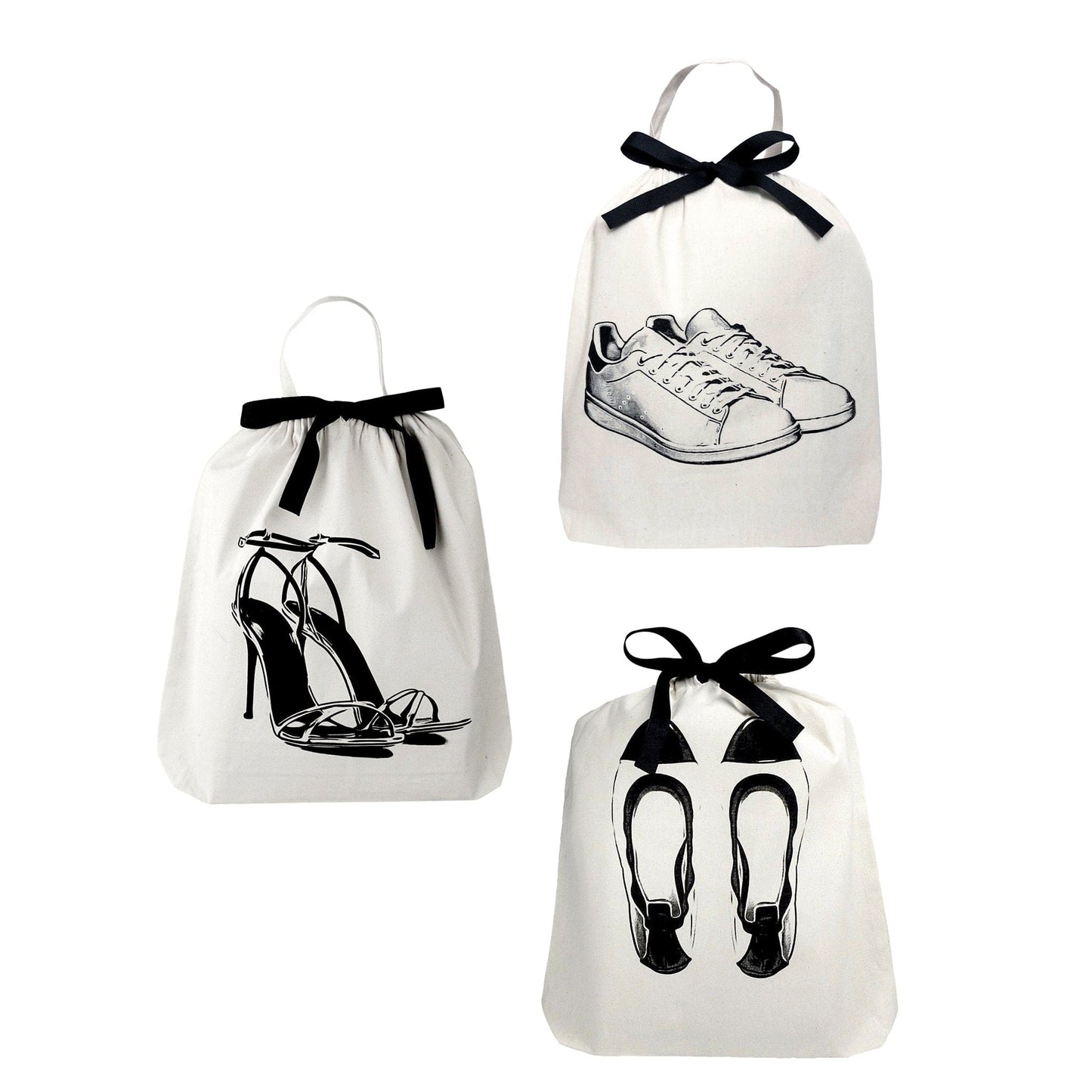 Shoe Bags Set, 3-pack Cream - Concordia Style Boutique
