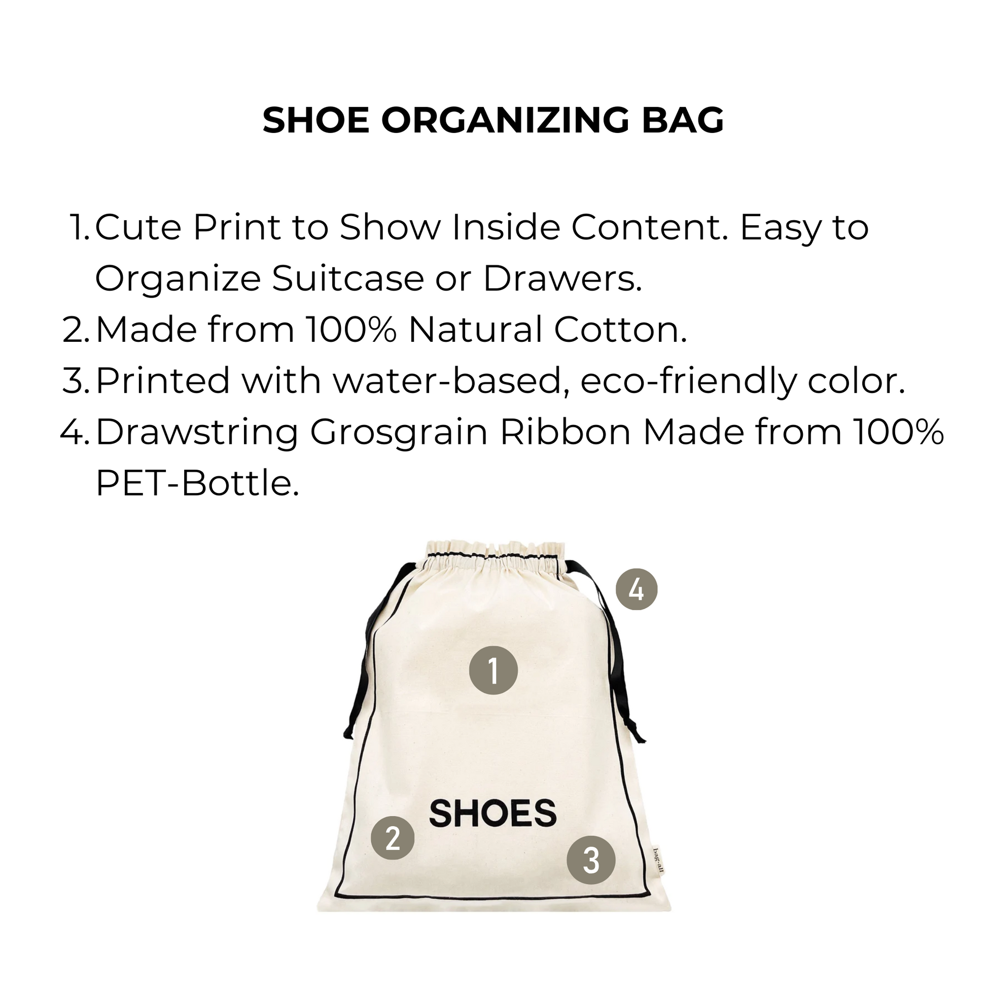 Couture Shoe Travel Bag, Cream - Concordia Style Boutique