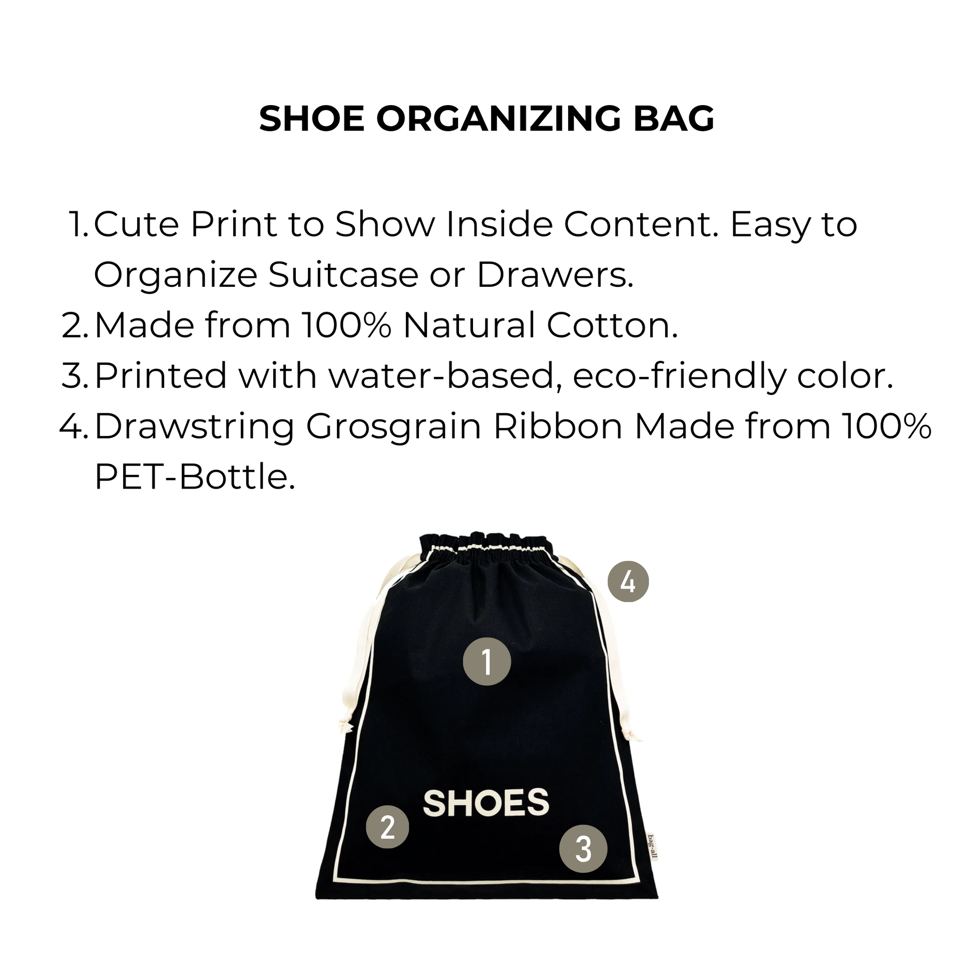 Couture Shoe Travel Bag, Black - Concordia Style Boutique