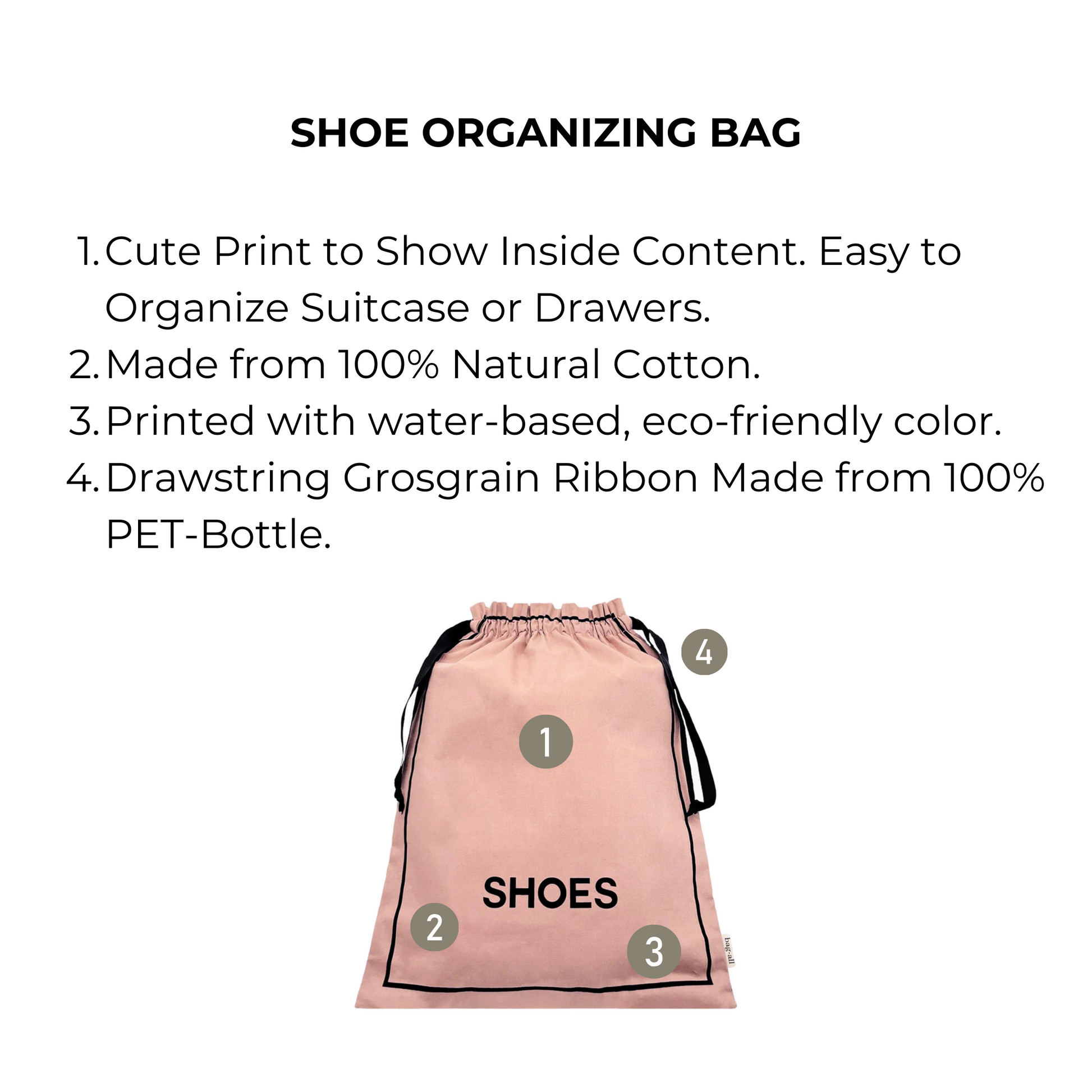 Couture Shoe Travel Bag, Pink/Blush - Concordia Style Boutique