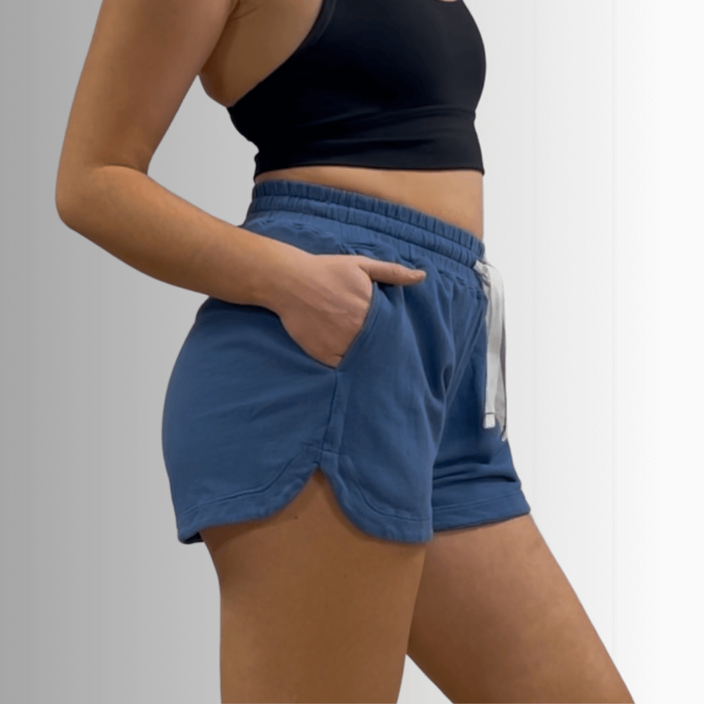 Annie All Cotton French Terry Shorts Denim Blue - Concordia Style Boutique