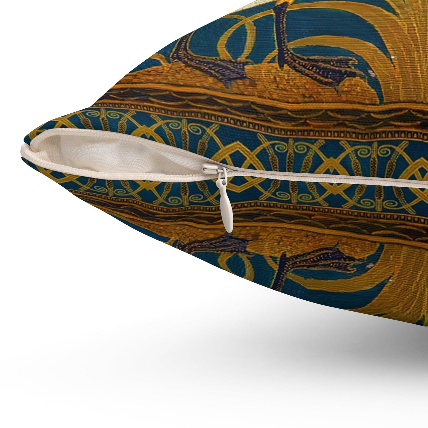 "Swan, Rush and Iris" Throw Pillow