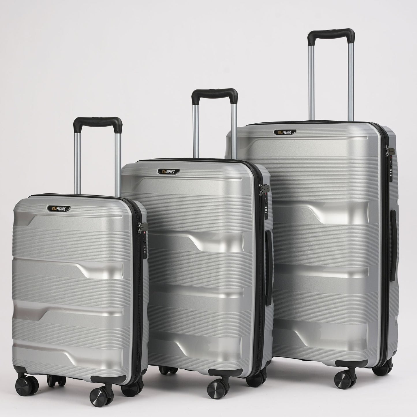 20-inch Silver Carry-On Hardcase Roller Luggage with 360° Wheels