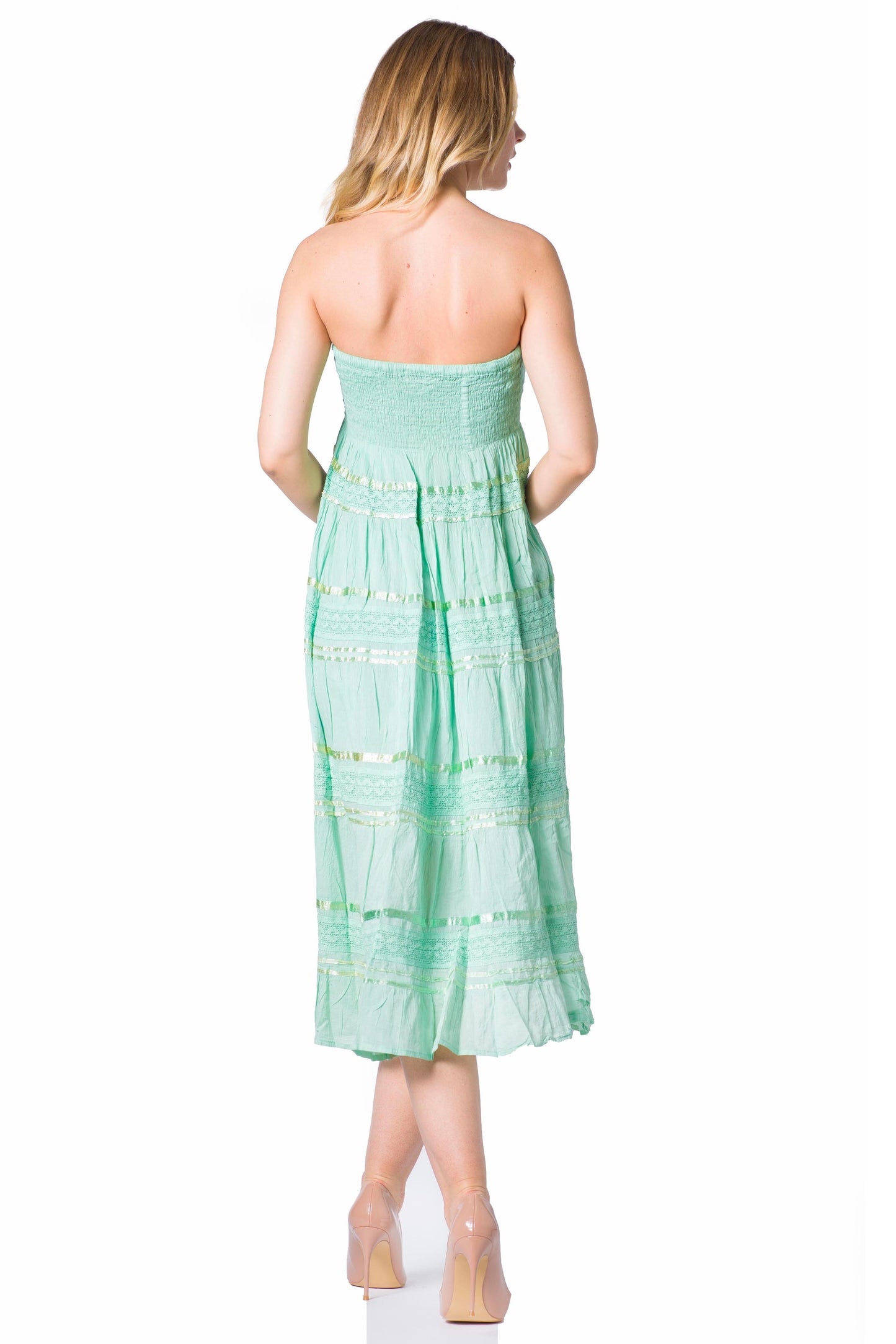 Sakkas Lace and Ribbon Peasant Boho Skirt - Concordia Style Boutique