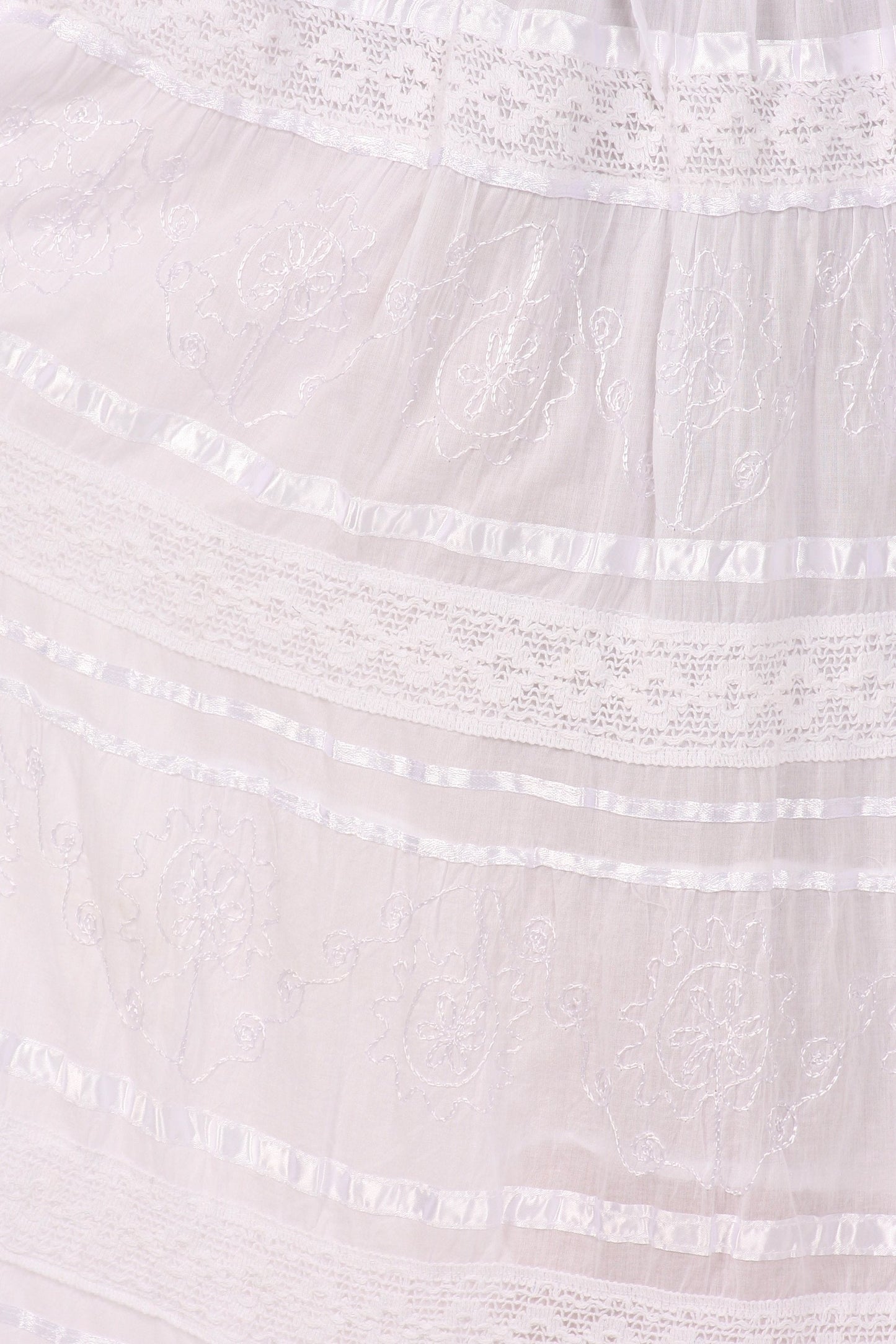 Sakkas Lace and Ribbon Peasant Boho Skirt - Concordia Style Boutique