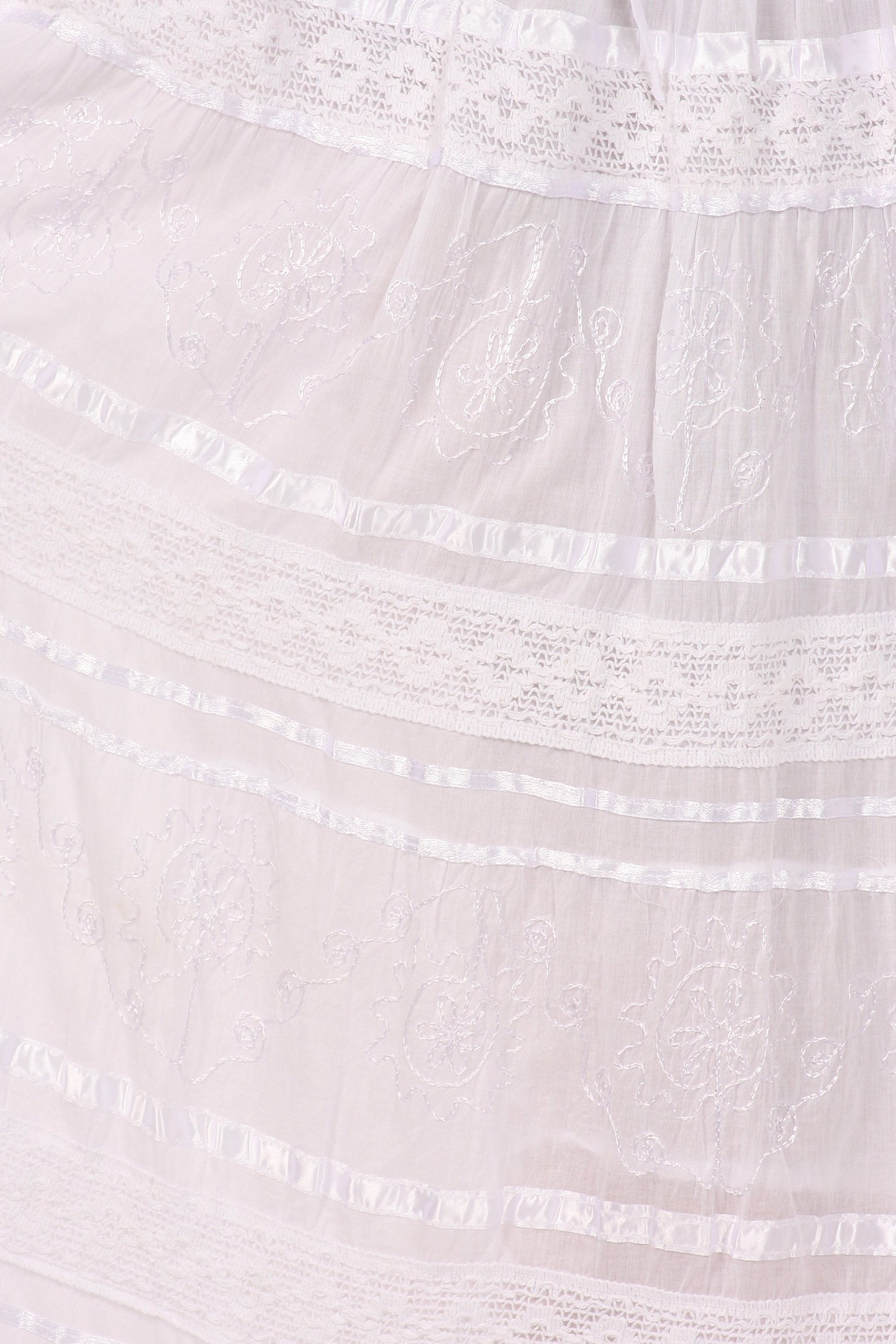 Sakkas Lace and Ribbon Peasant Boho Skirt - Concordia Style Boutique