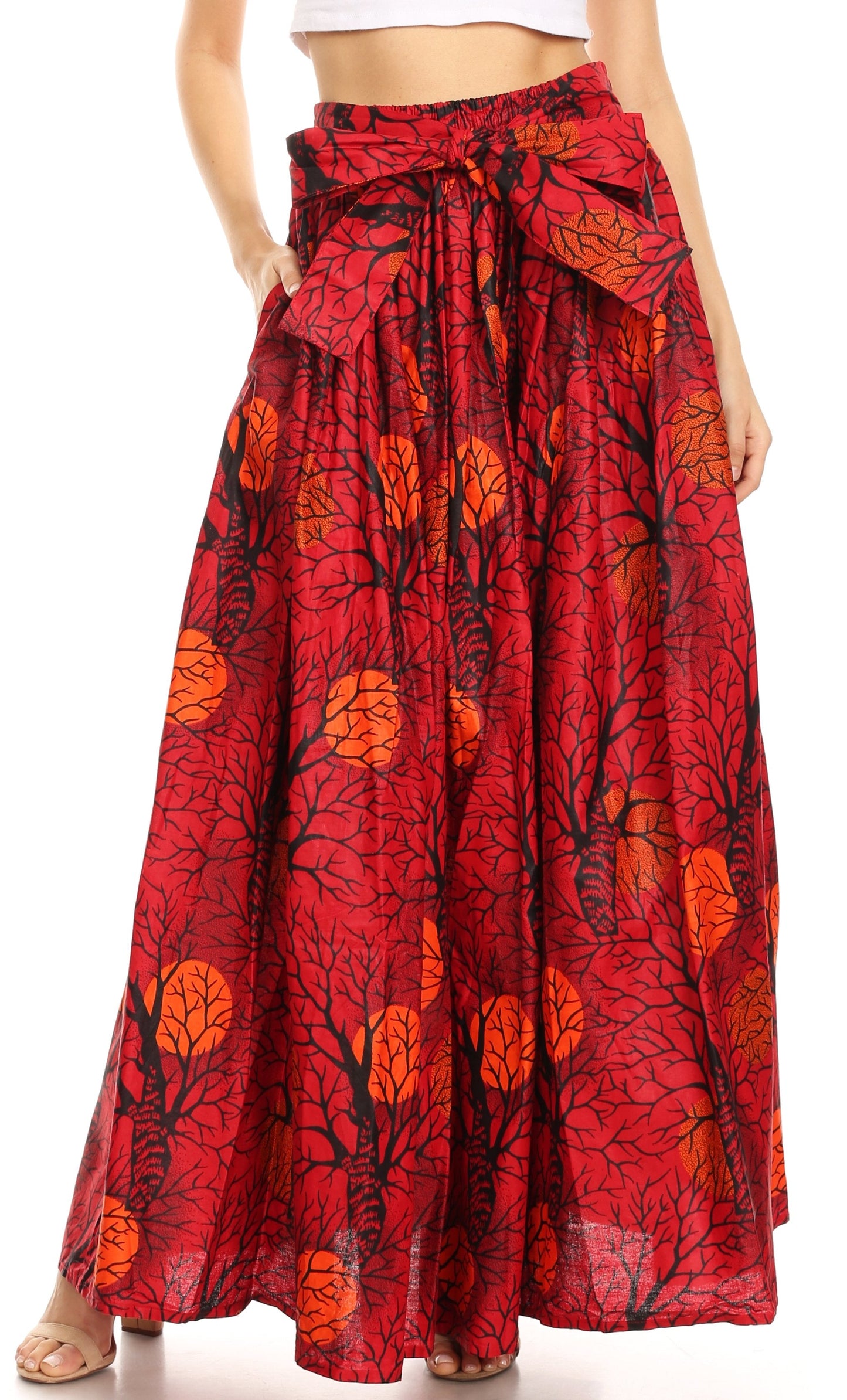 Sakkas Asma Convertible Traditional Wax Print Adjustable Strap Maxi Skirt | Dress - Concordia Style Boutique