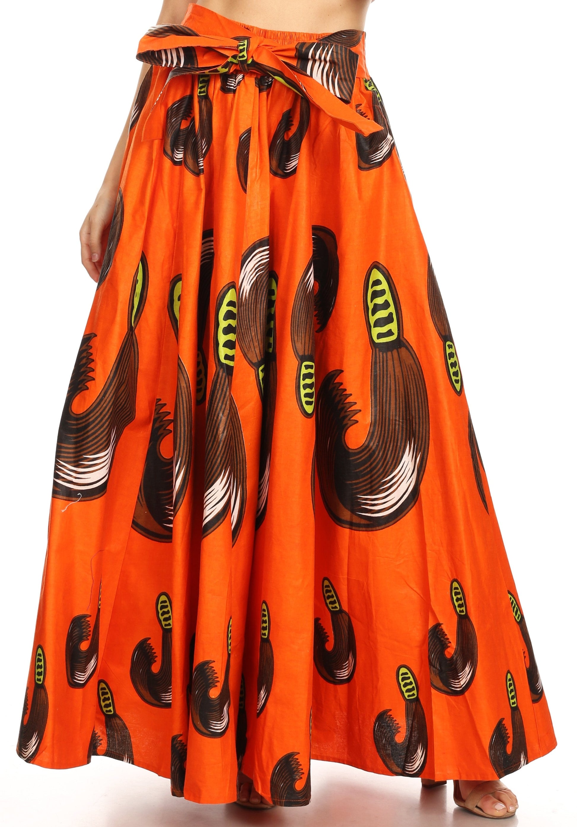 Sakkas Asma Convertible Traditional Wax Print Adjustable Strap Maxi Skirt | Dress - Concordia Style Boutique