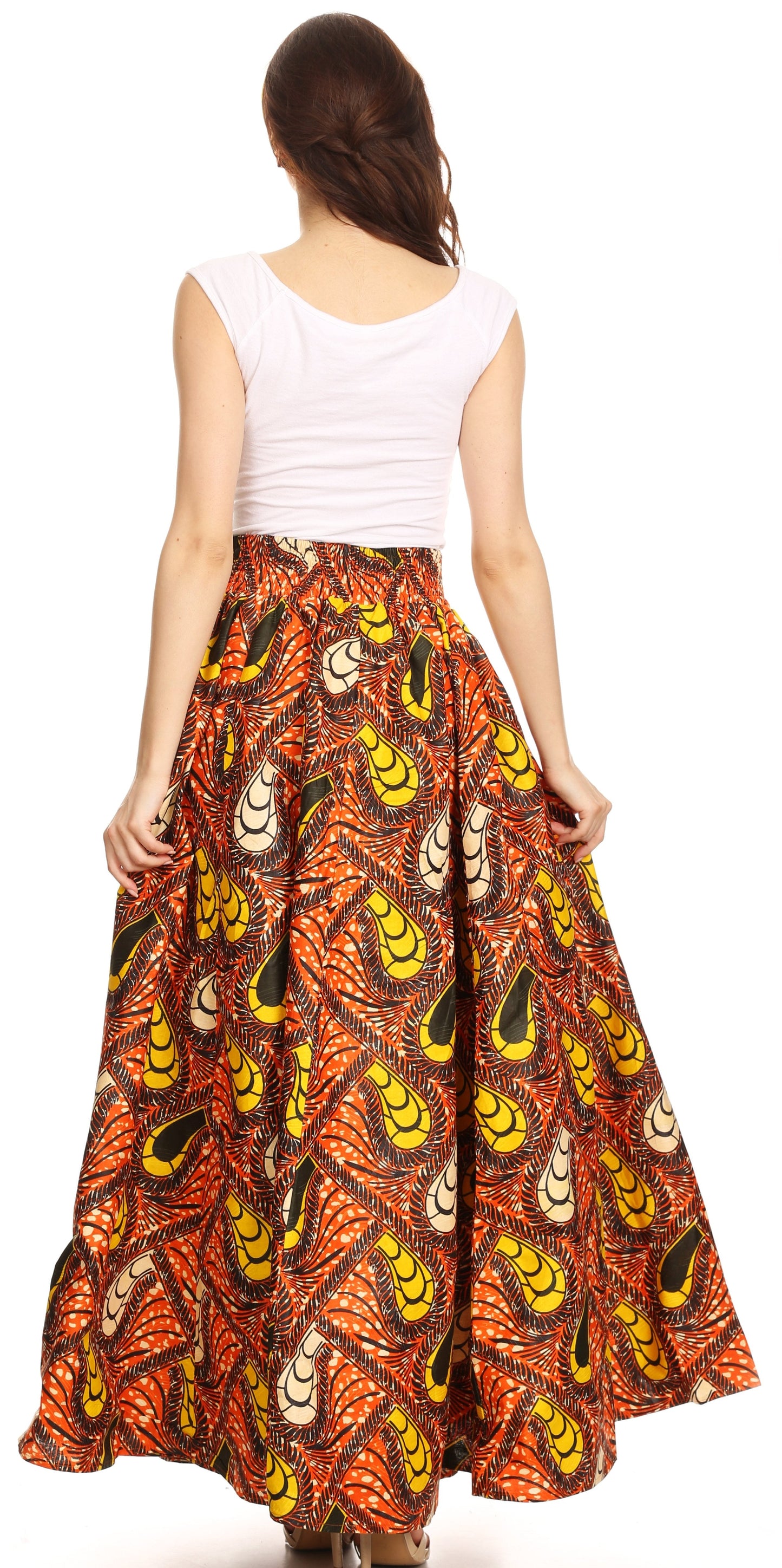 Sakkas Asma Convertible Traditional Wax Print Adjustable Strap Maxi Skirt | Dress - Concordia Style Boutique