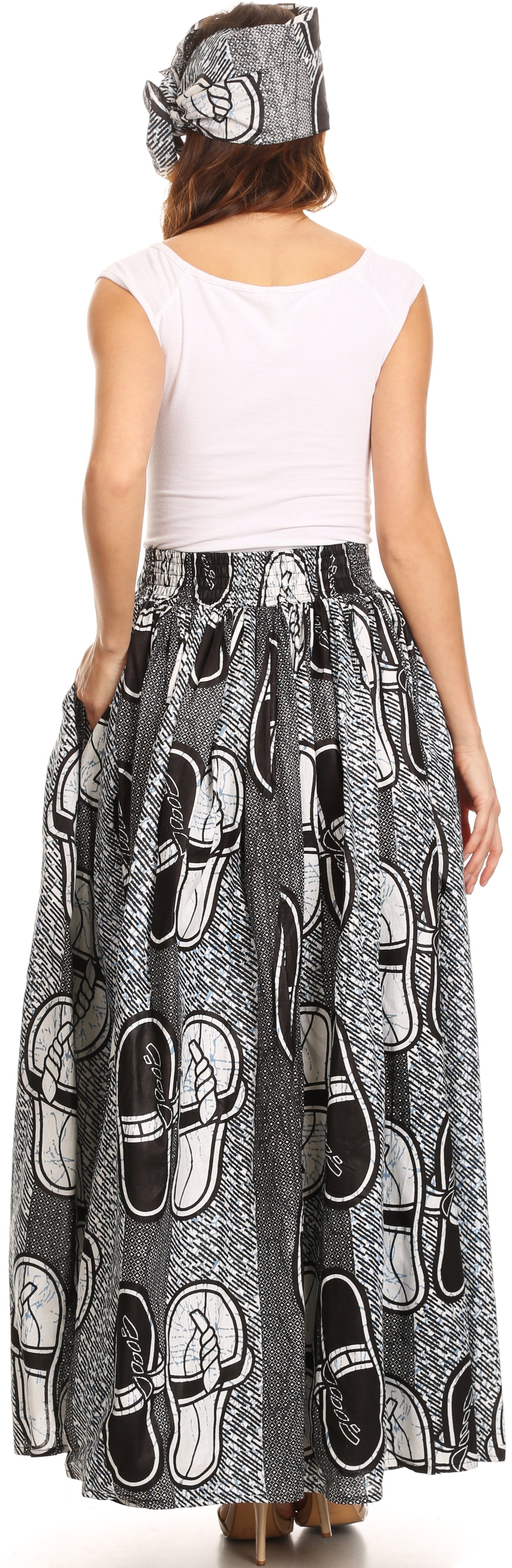Sakkas Asma Convertible Traditional Wax Print Adjustable Strap Maxi Skirt | Dress - Concordia Style Boutique