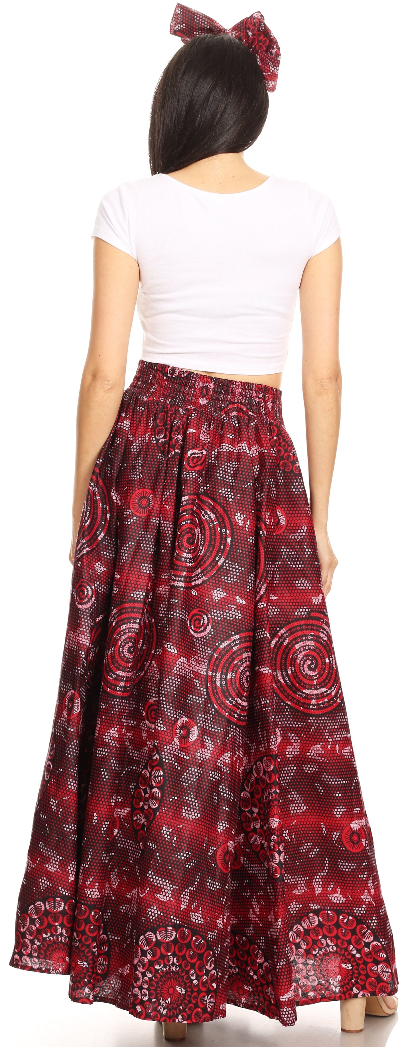 Sakkas Asma Convertible Traditional Wax Print Adjustable Strap Maxi Skirt | Dress - Concordia Style Boutique