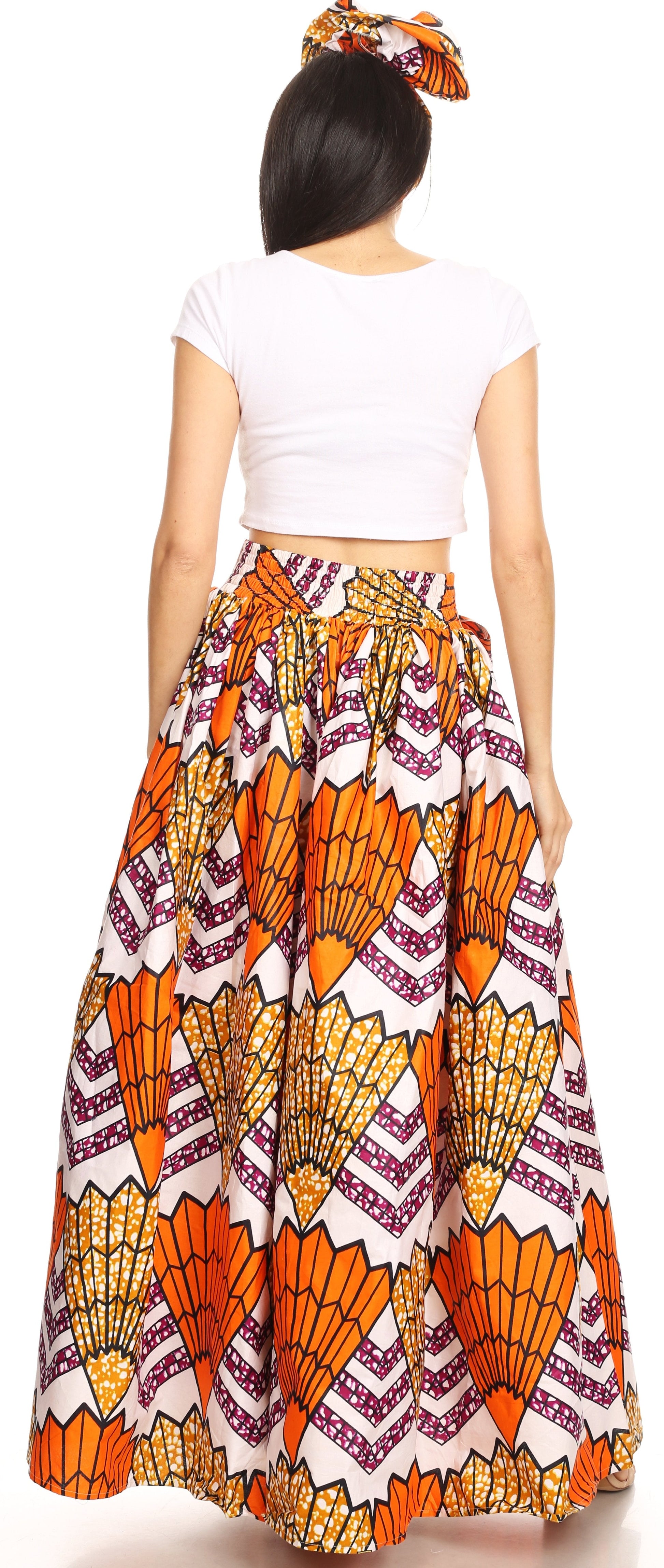 Sakkas Asma Convertible Traditional Wax Print Adjustable Strap Maxi Skirt | Dress - Concordia Style Boutique