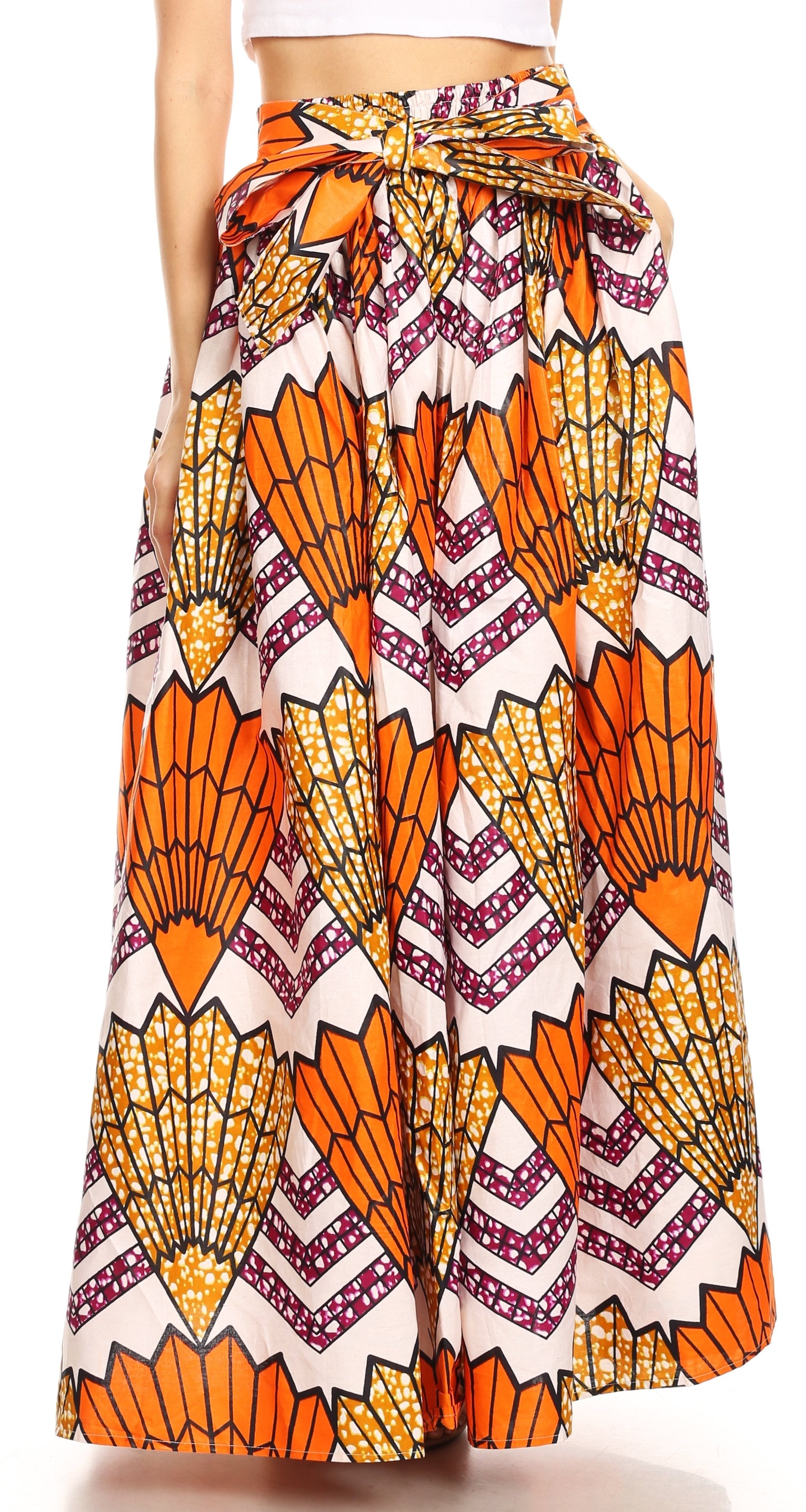 Sakkas Asma Convertible Traditional Wax Print Adjustable Strap Maxi Skirt | Dress - Concordia Style Boutique