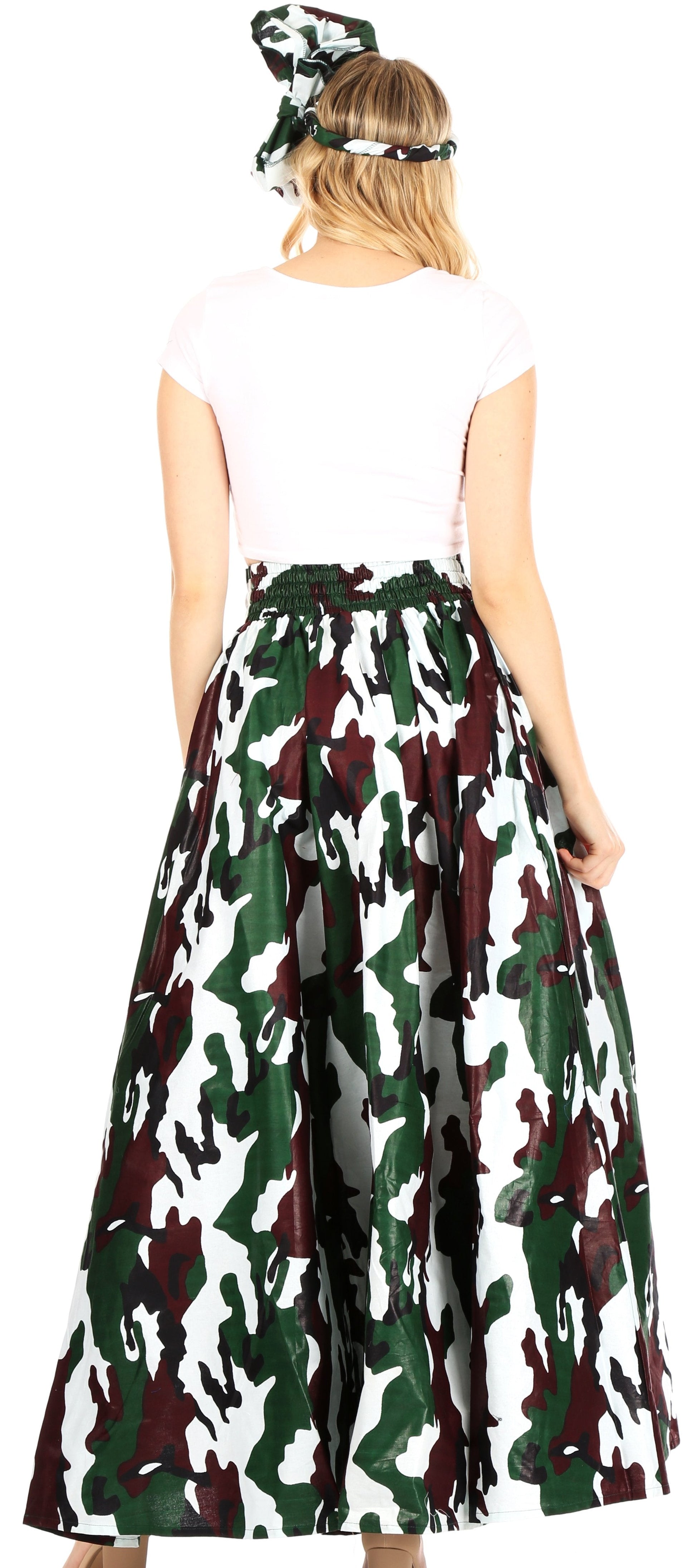 Sakkas Asma Convertible Traditional Wax Print Adjustable Strap Maxi Skirt | Dress - Concordia Style Boutique