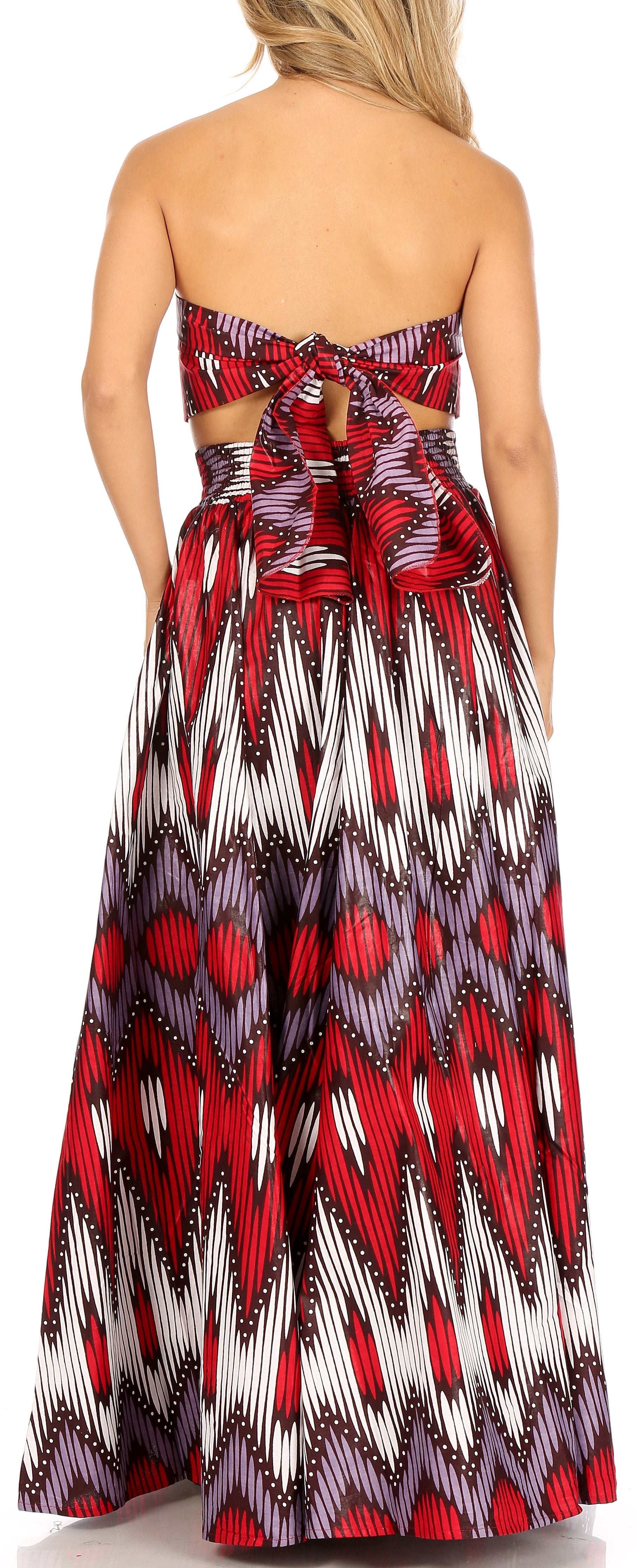 Sakkas Asma Convertible Traditional Wax Print Adjustable Strap Maxi Skirt | Dress - Concordia Style Boutique