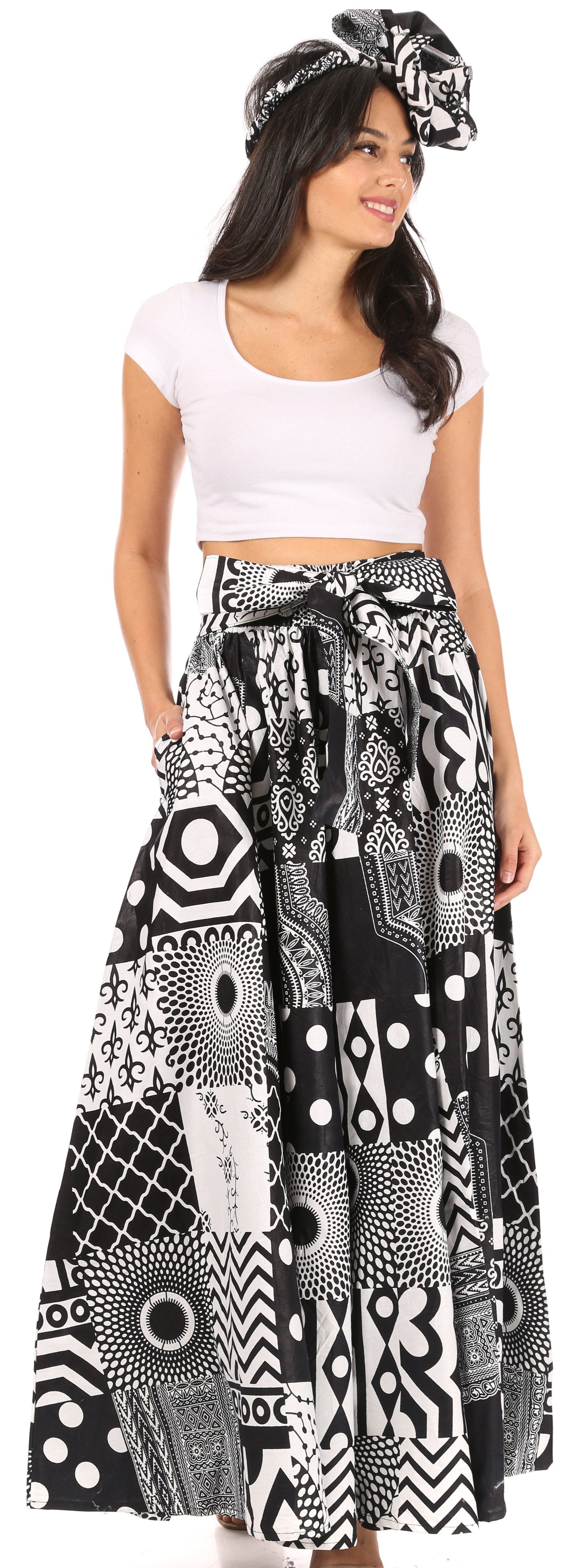 Sakkas Asma Convertible Traditional Wax Print Adjustable Strap Maxi Skirt | Dress - Concordia Style Boutique