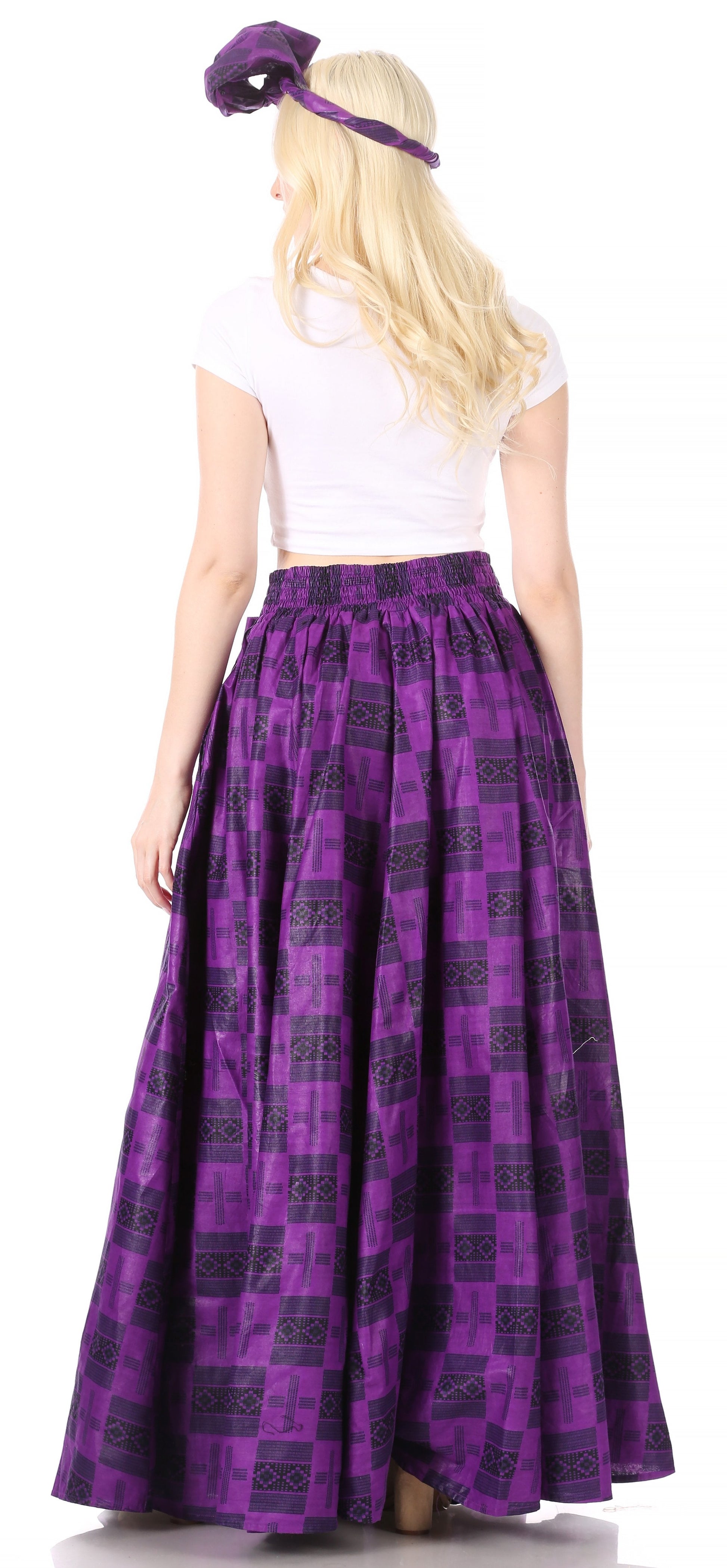 Sakkas Asma Convertible Traditional Wax Print Adjustable Strap Maxi Skirt | Dress - Concordia Style Boutique