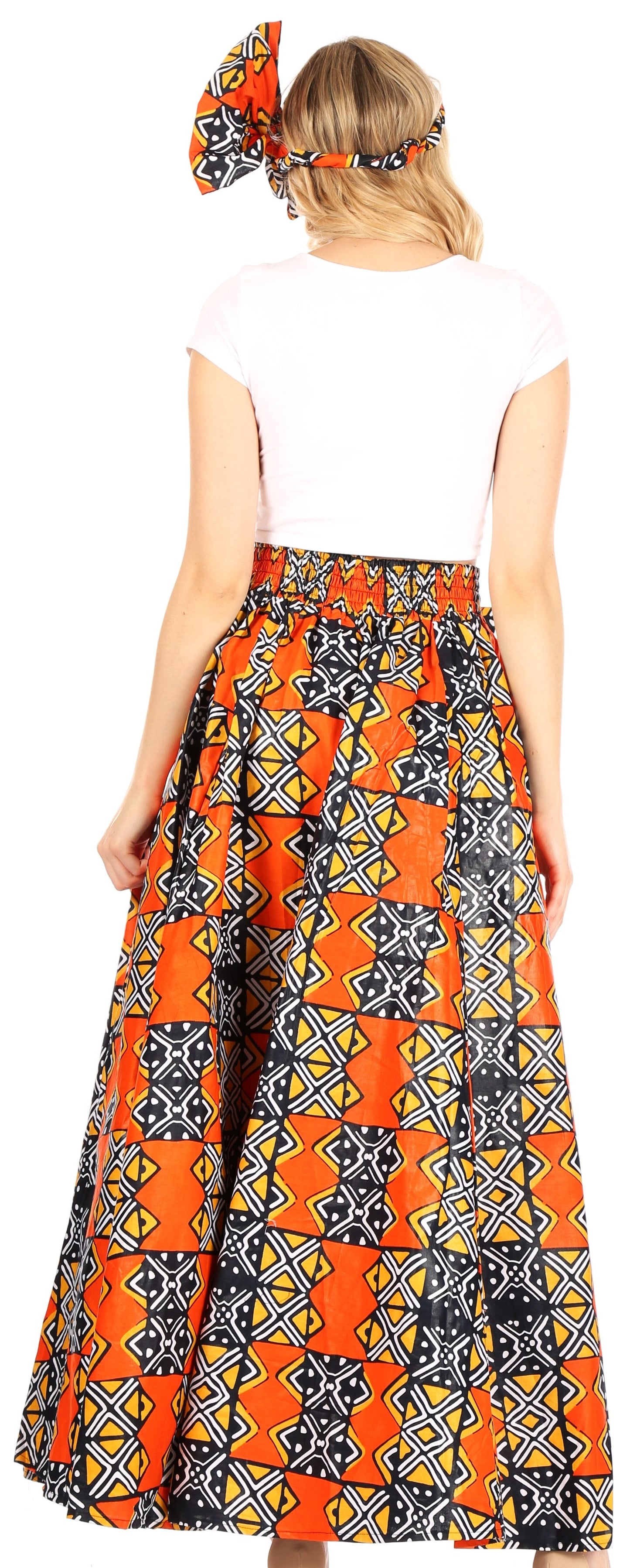 Sakkas Asma Convertible Traditional Wax Print Adjustable Strap Maxi Skirt | Dress - Concordia Style Boutique