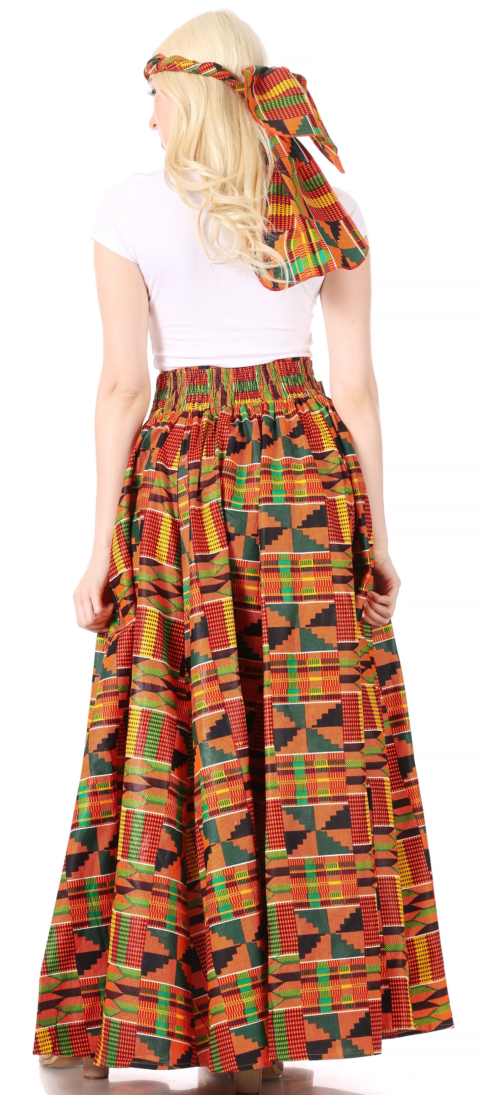 Sakkas Asma Convertible Traditional Wax Print Adjustable Strap Maxi Skirt | Dress - Concordia Style Boutique