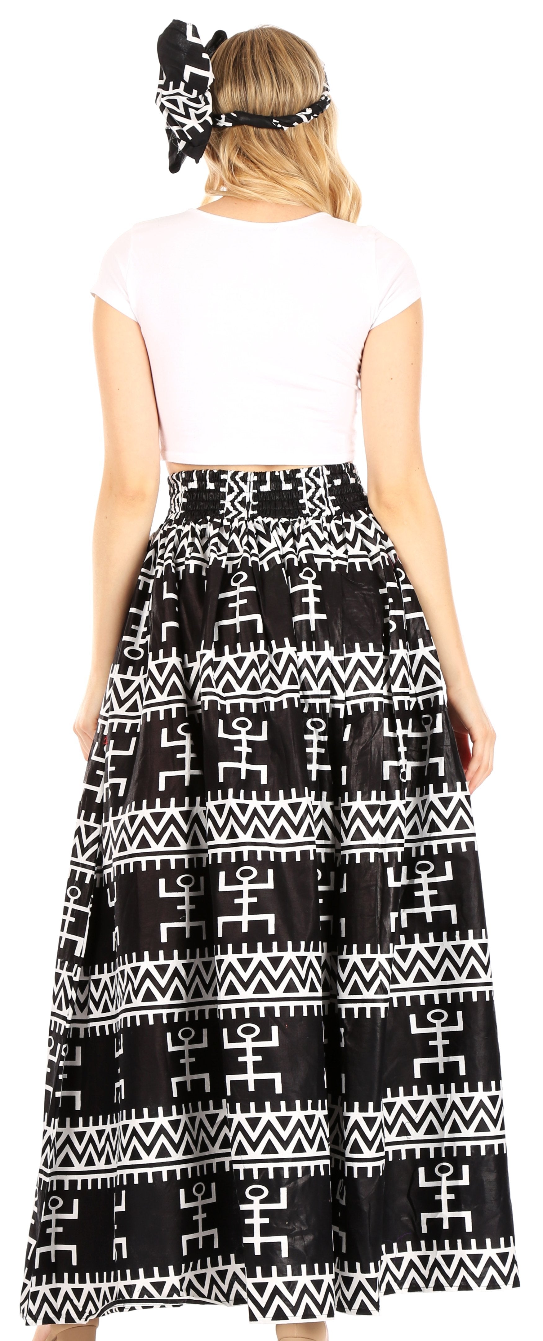Sakkas Asma Convertible Traditional Wax Print Adjustable Strap Maxi Skirt | Dress - Concordia Style Boutique
